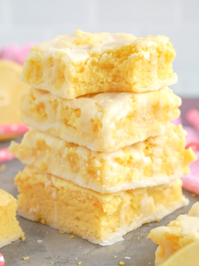 Lemon Brownies with Lemon Glaze Story