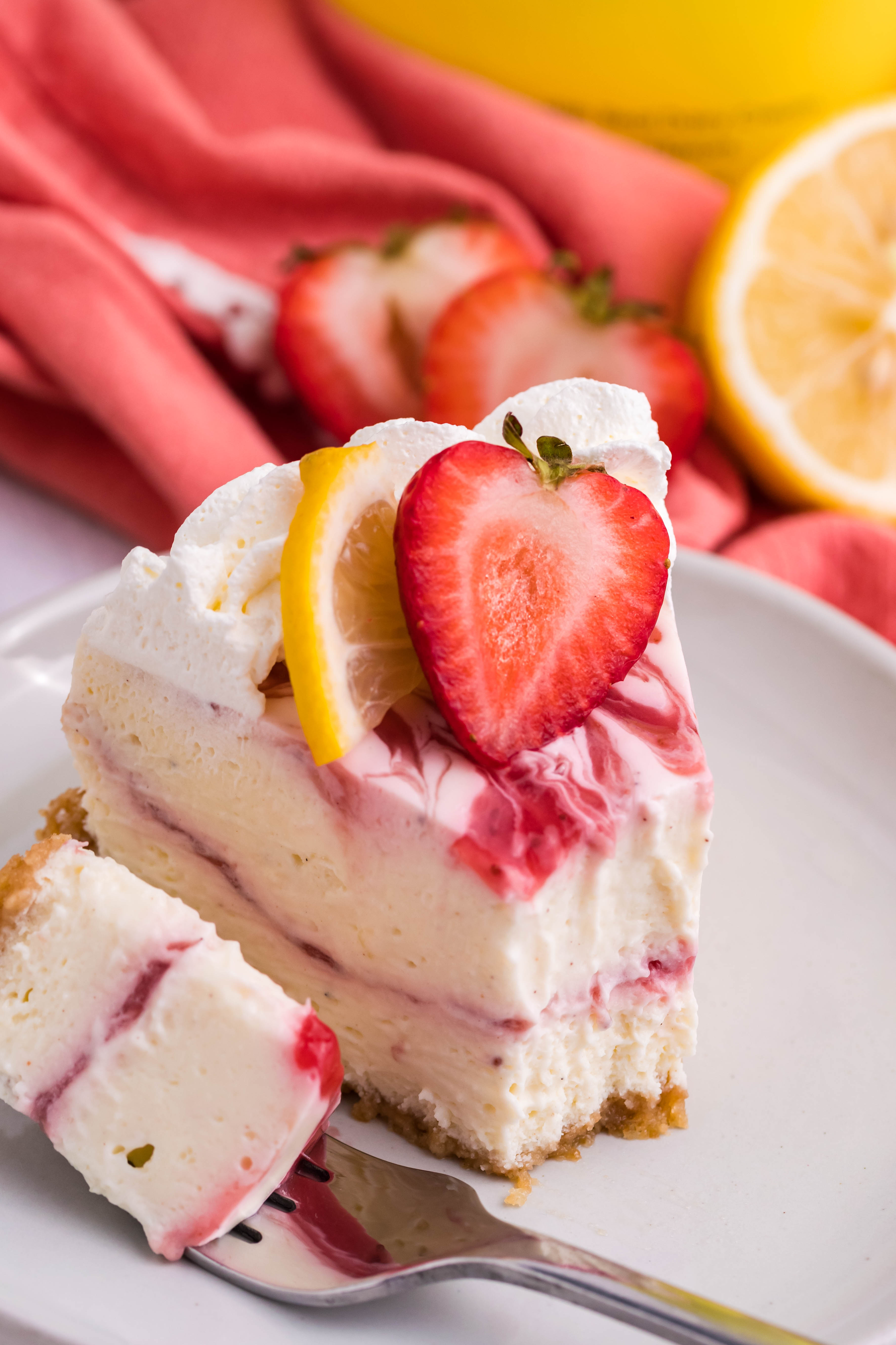 Strawberry Lemon Rumchata Cheesecake (Instant Pot)