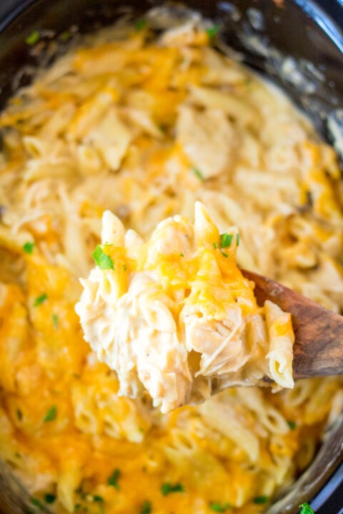 Slow Cooker Cheesy Chicken Penne