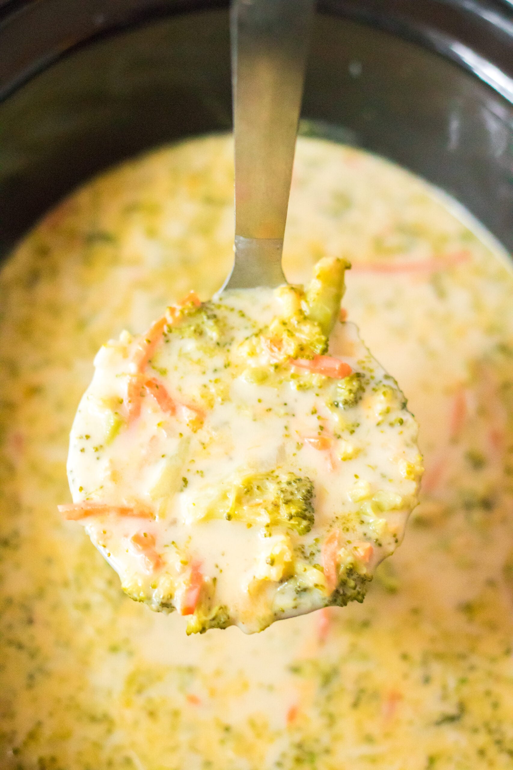 Slow Cooker Panera Broccoli Cheddar Soup (Copycat)