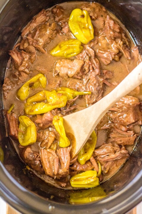 Slow Cooker Mississippi Pot Roast
