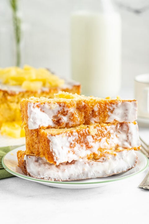Pineapple Loaf Cake with Pineapple Glaze
