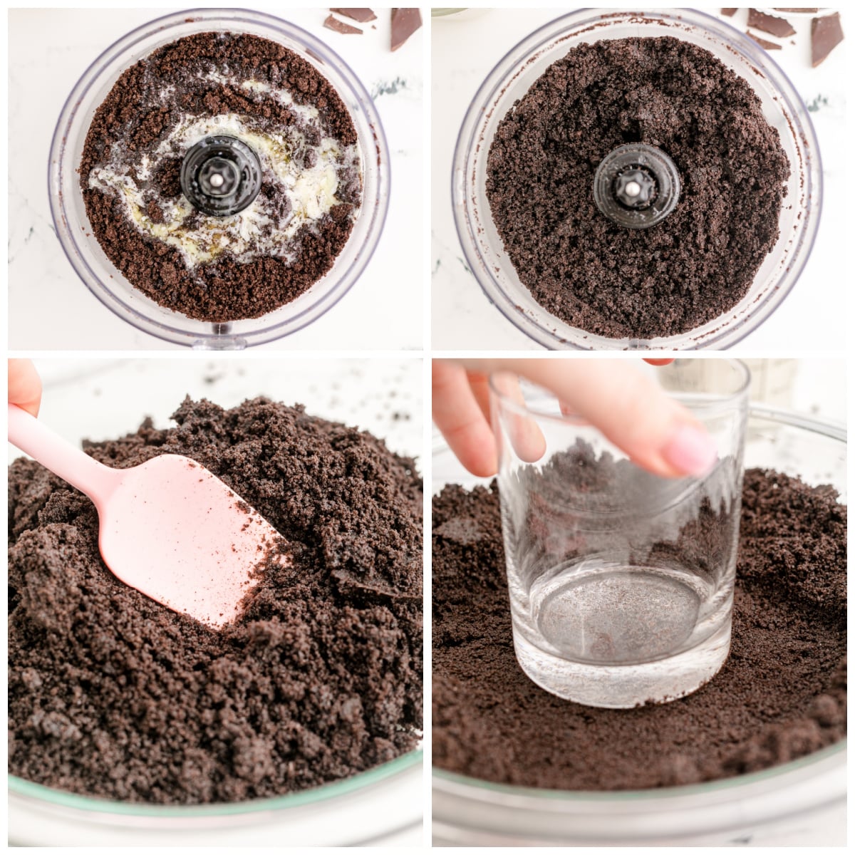 Chocolate Cream Pie step by step instructions on a collage photo