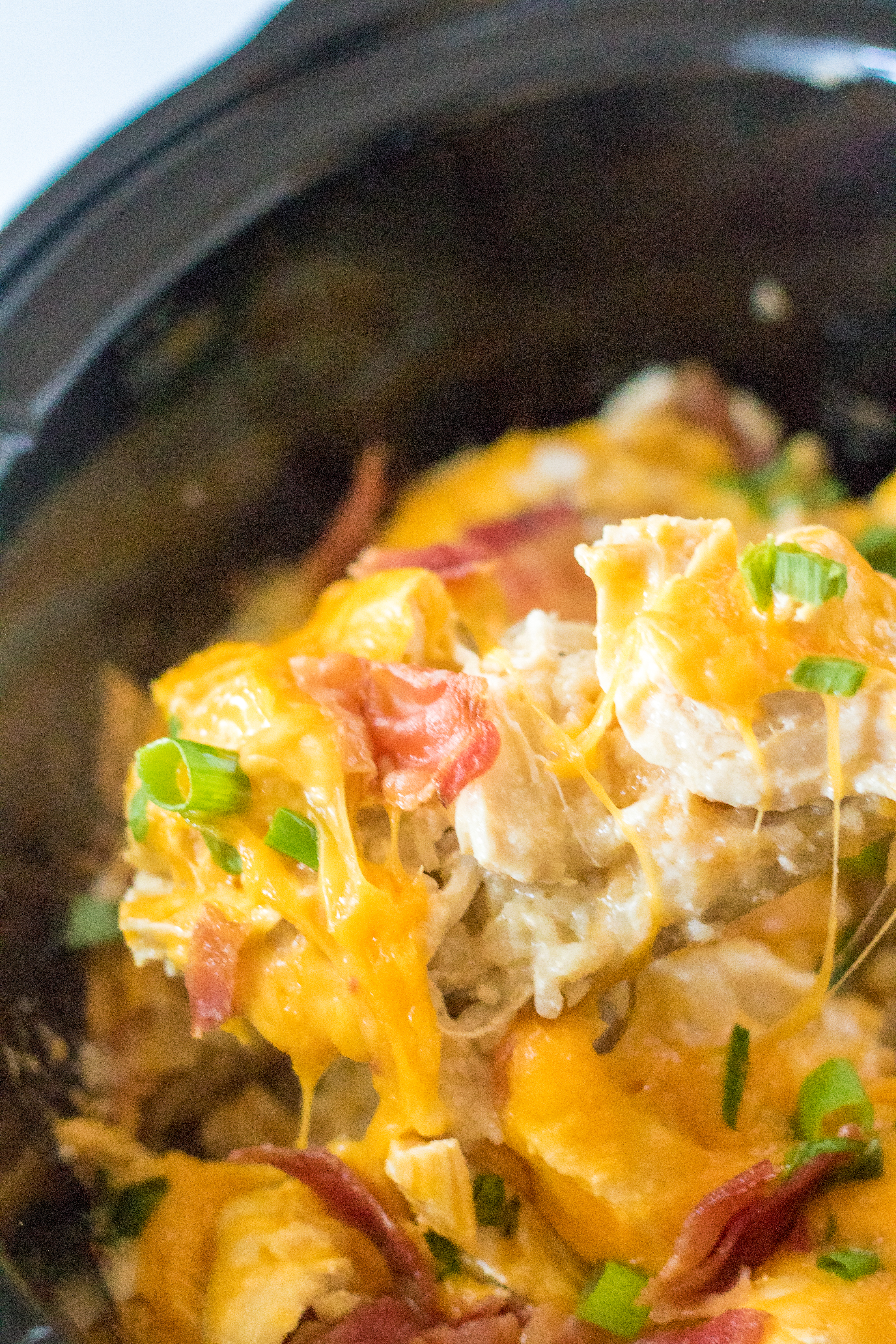 Tater Tot Casserole in the crock pot