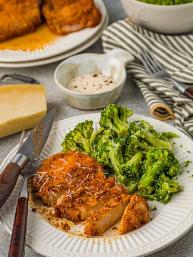Air Fryer Parmesan Crusted Pork Chops Story