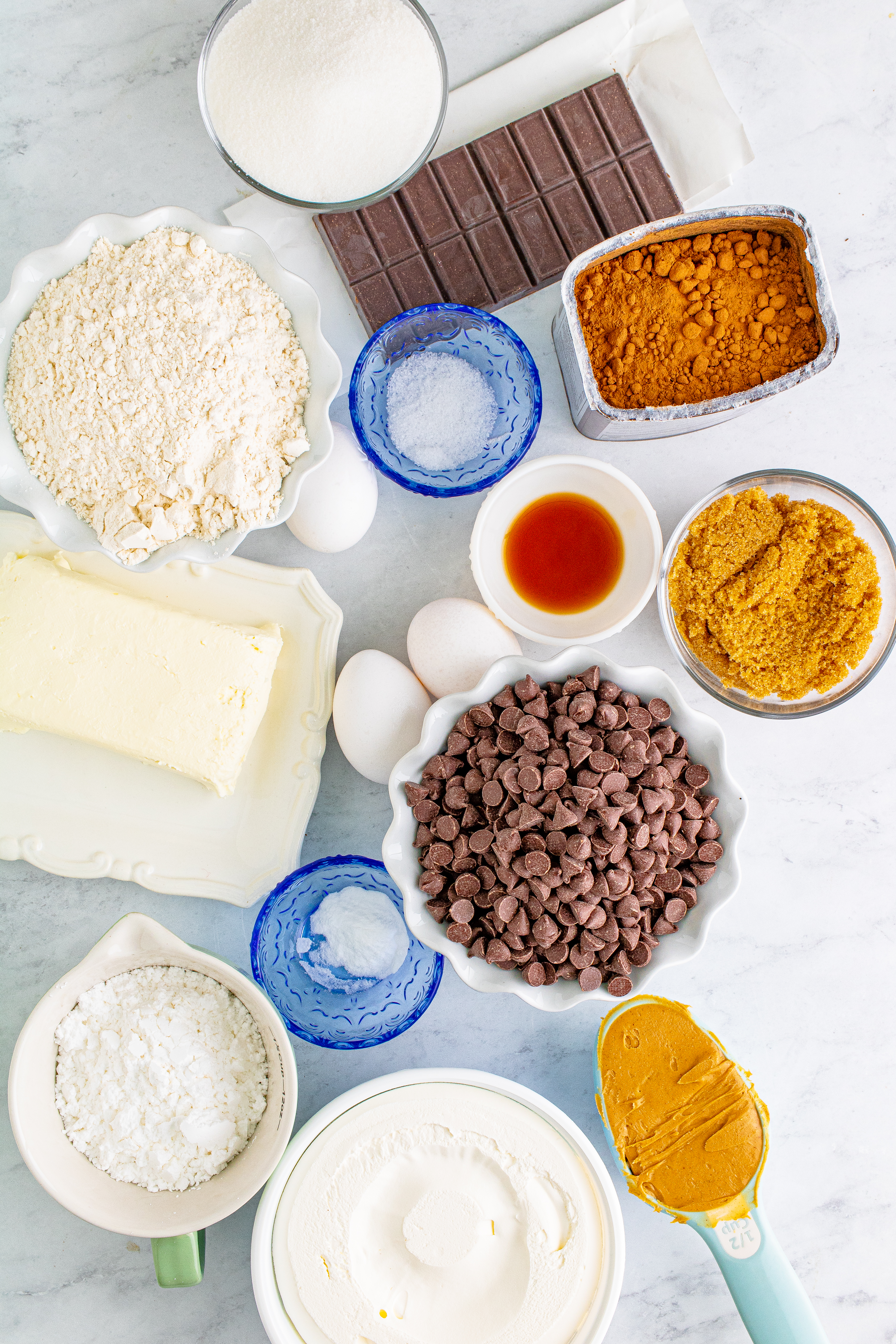 Peanut Butter Brownies ingredients