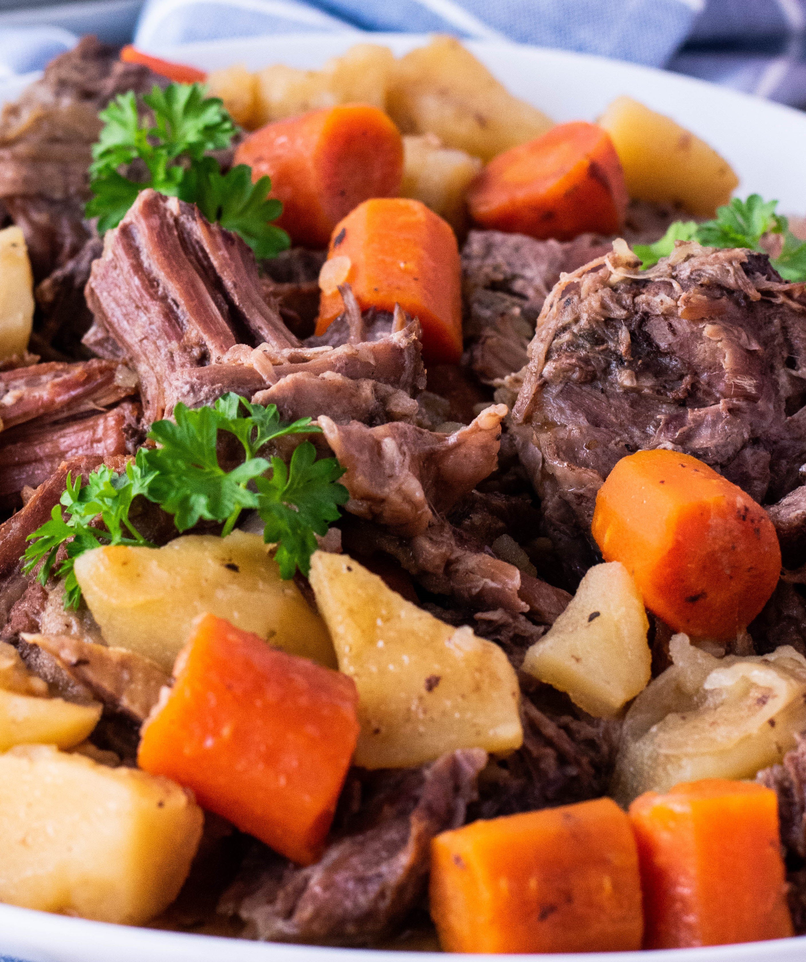 Crock pot chuck roast close up 