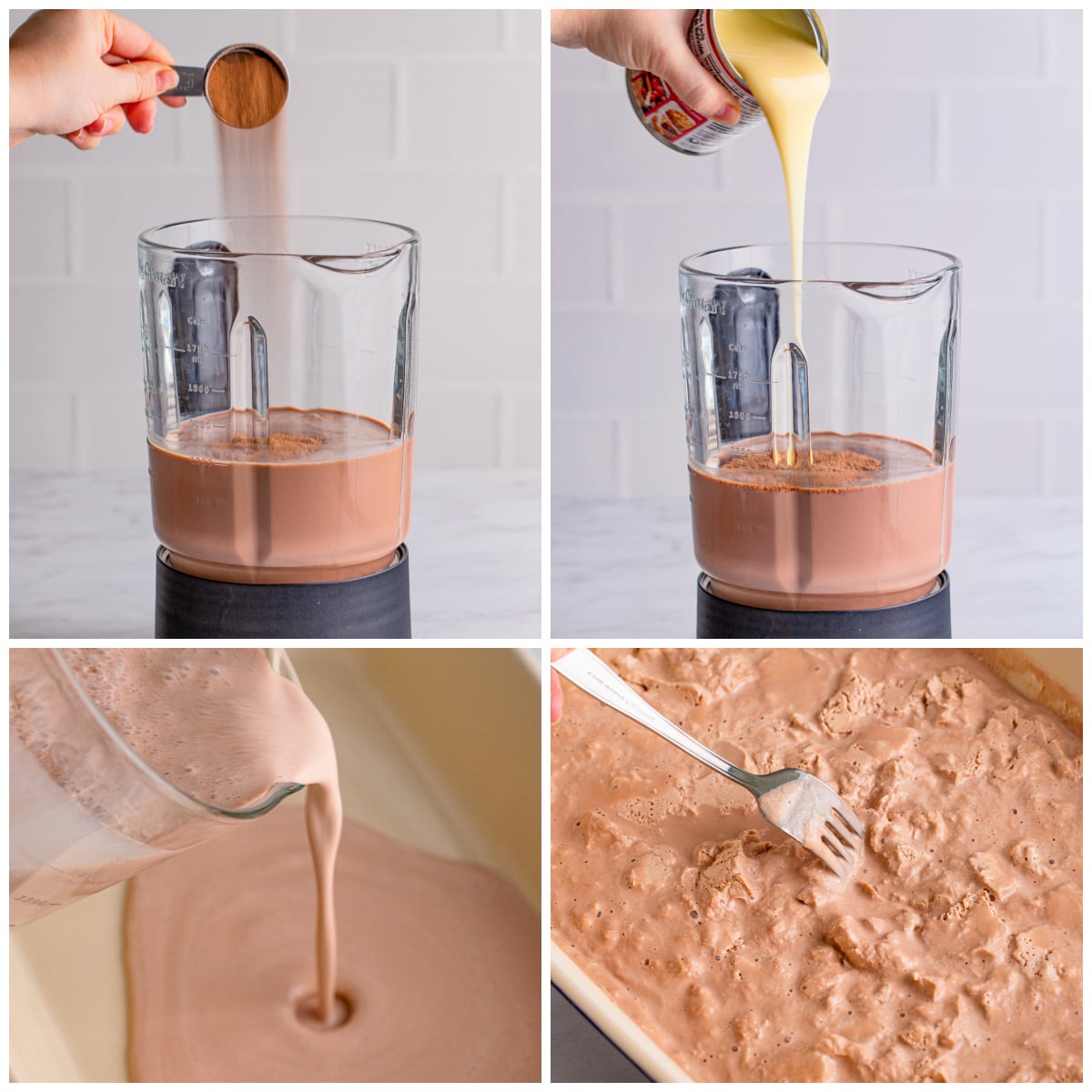 Wendys Frosty Ingredients being added to the blender