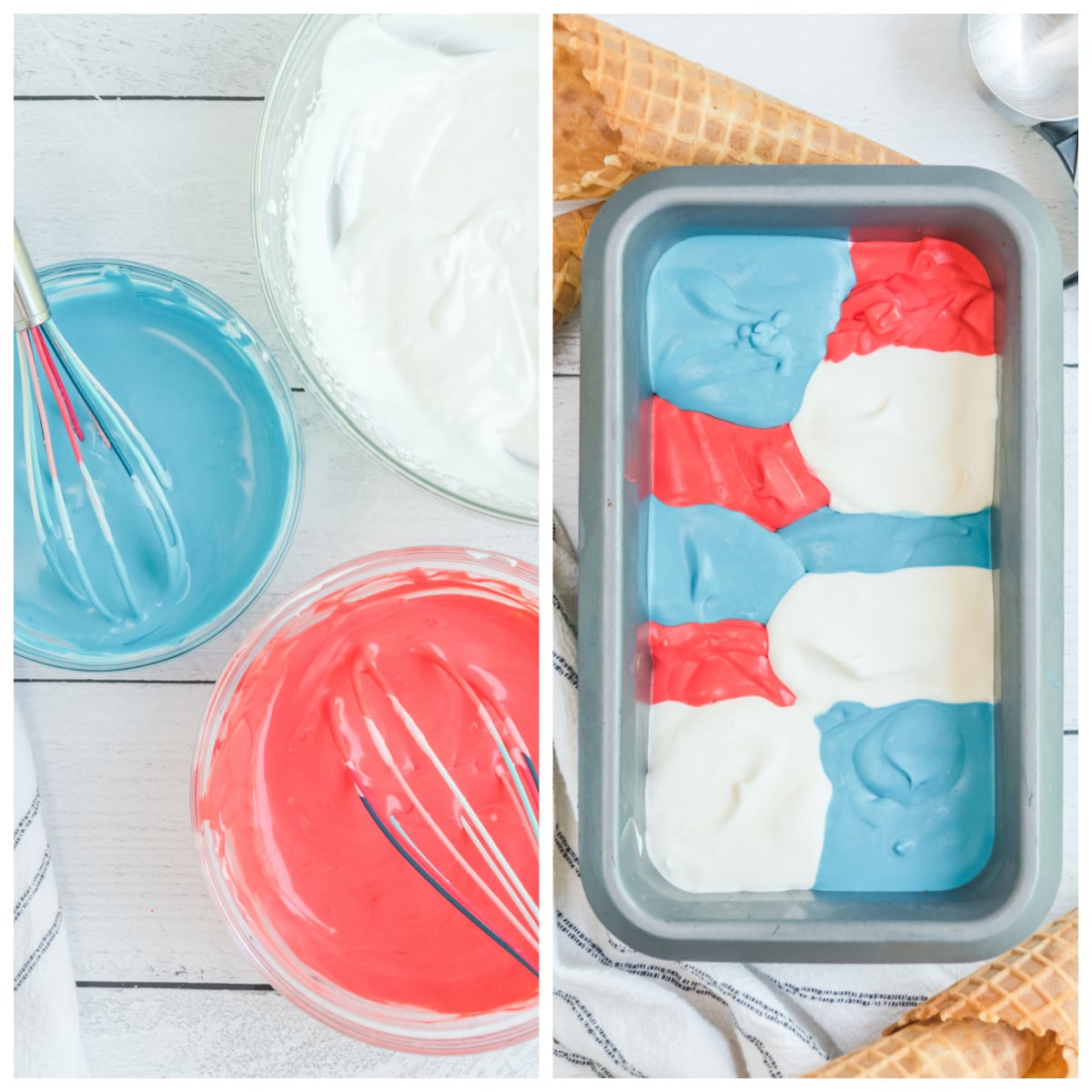 Red, White & Blue Ice Cream collage