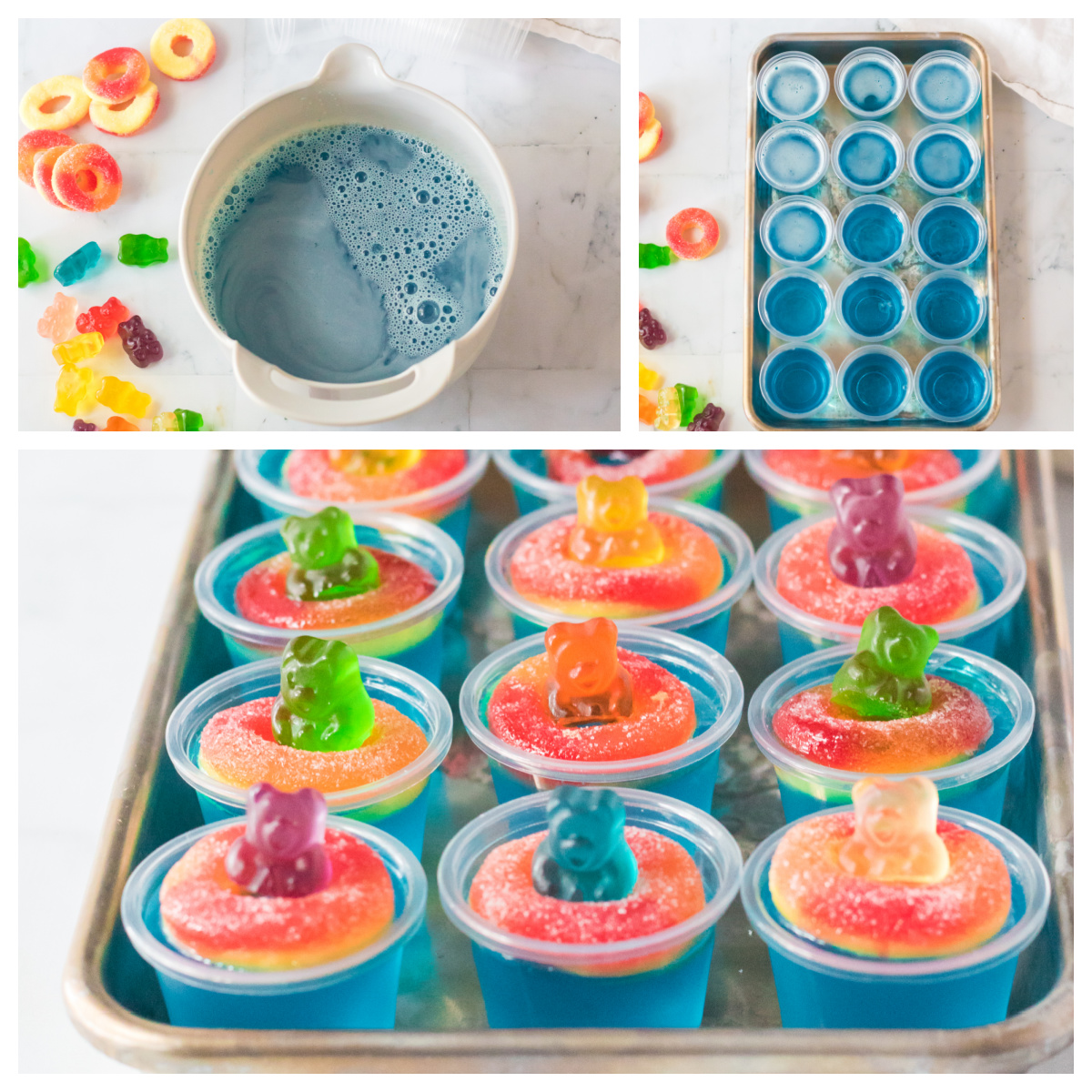 Pool Party Jello Shots collage
