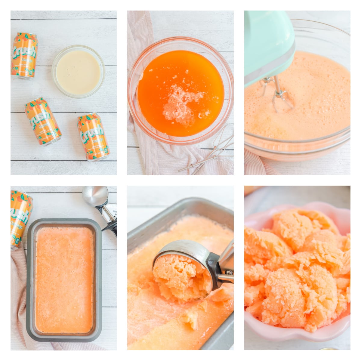 Orange Crush Sherbet collage