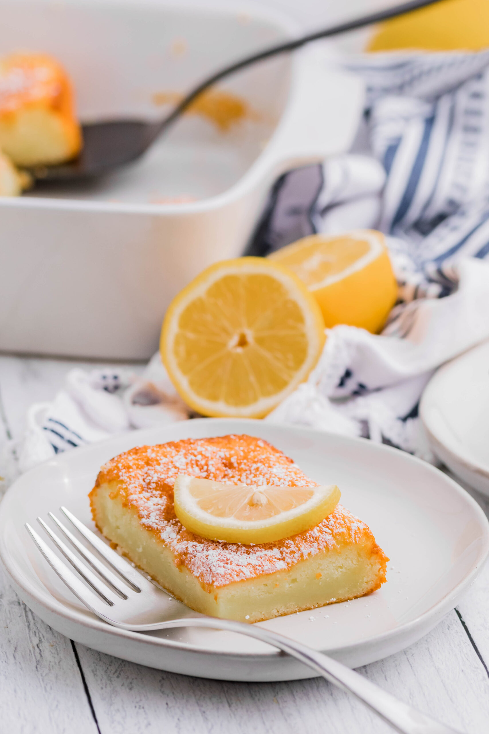 2 Ingredient Lemon Bars far away shot