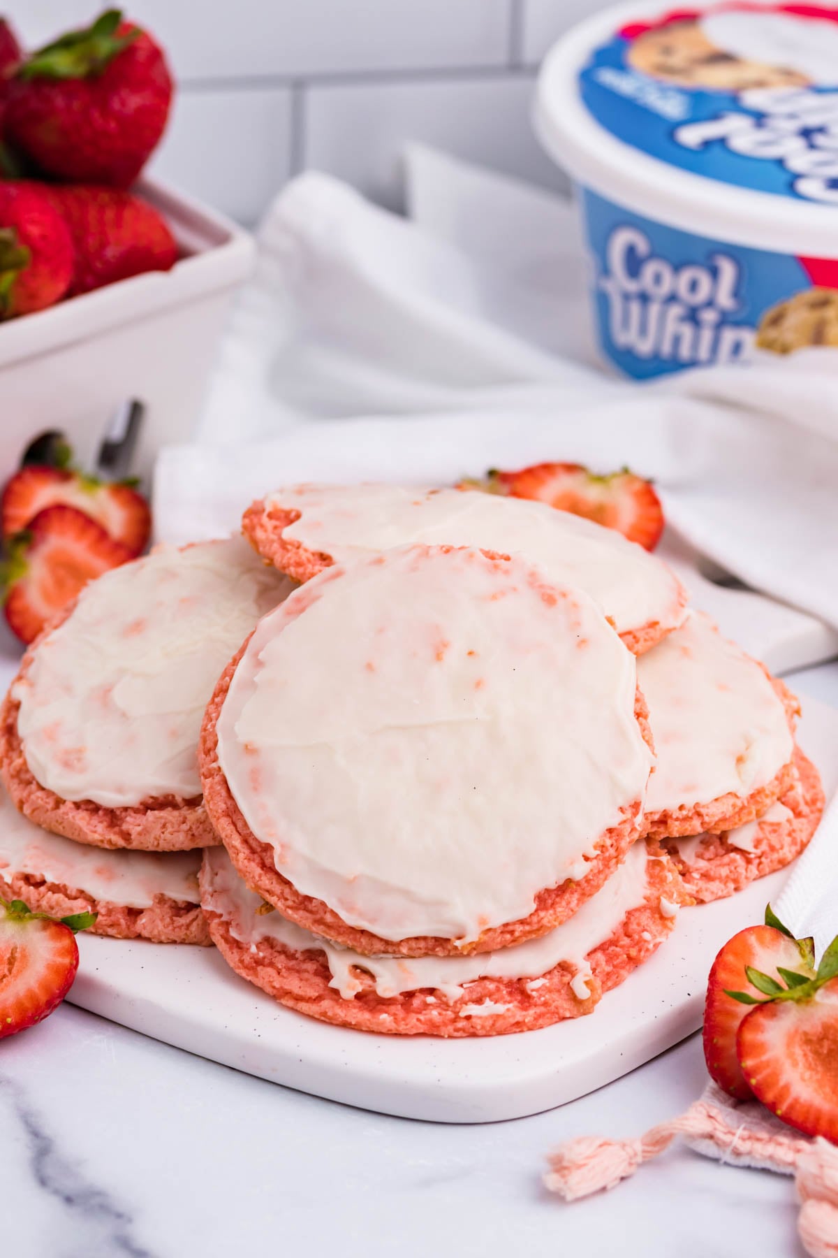 Strawberry Cool Whip Cookies