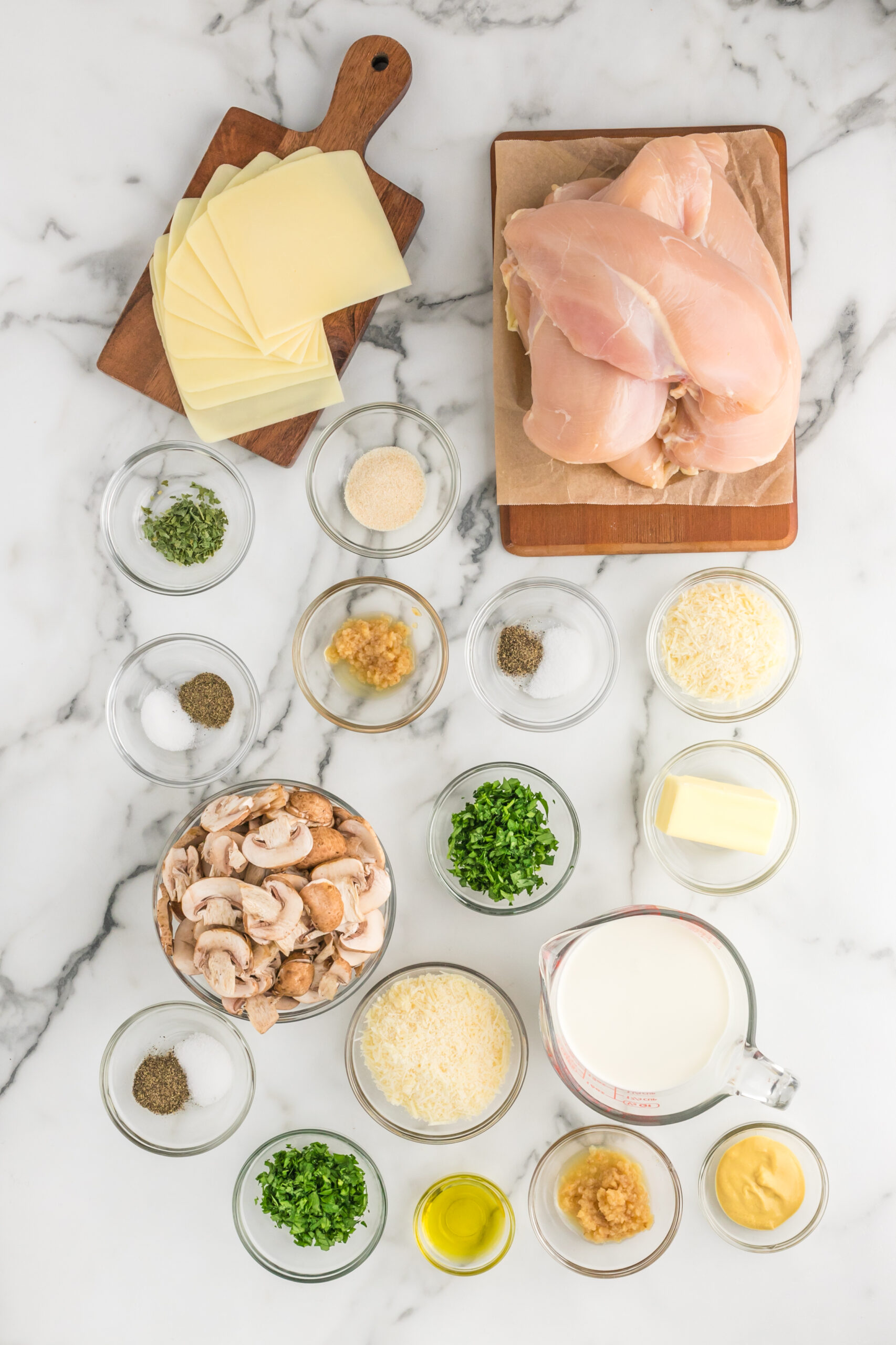 Overhead shot of all ingredients needed for this recipe. 