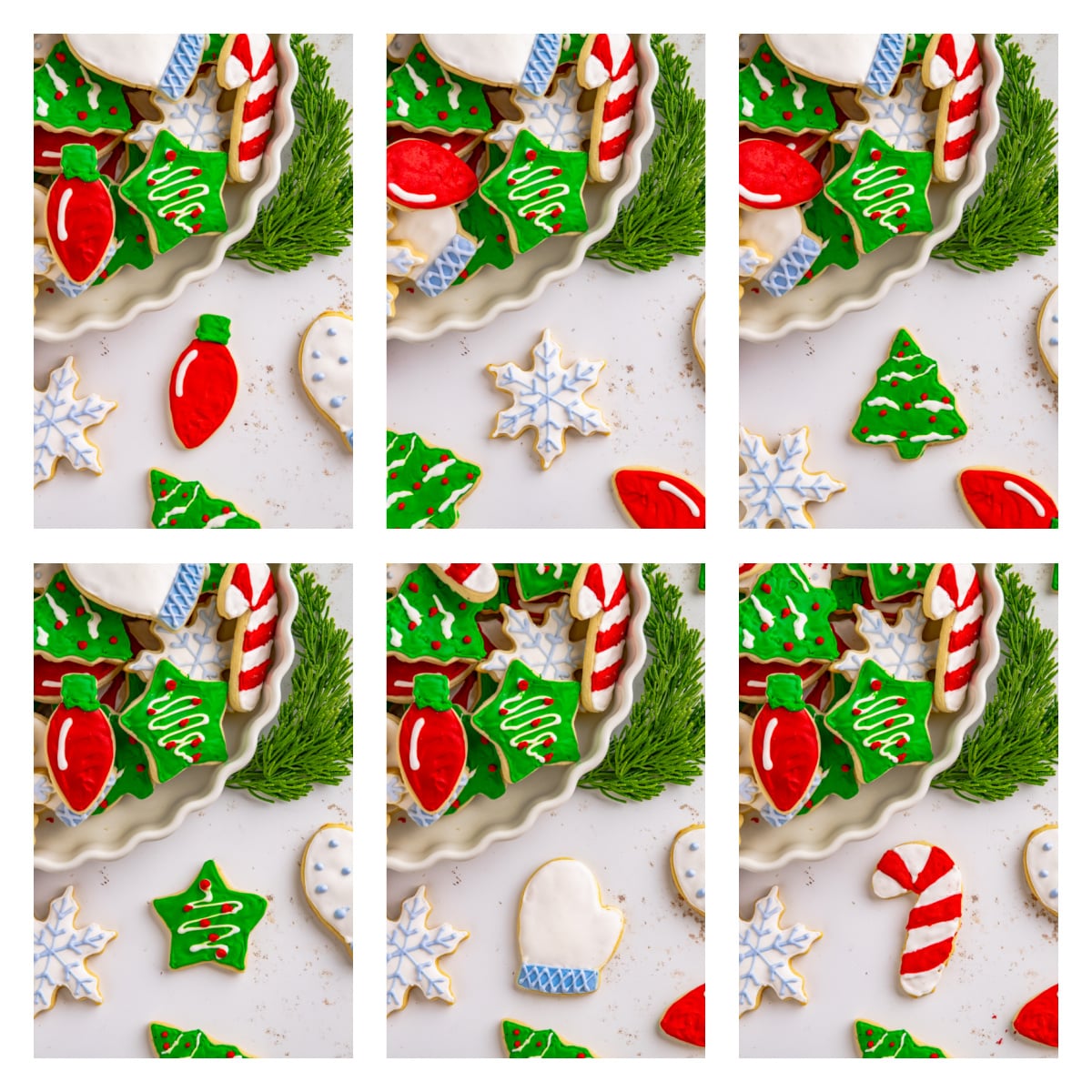 Collage of each individual cookie.