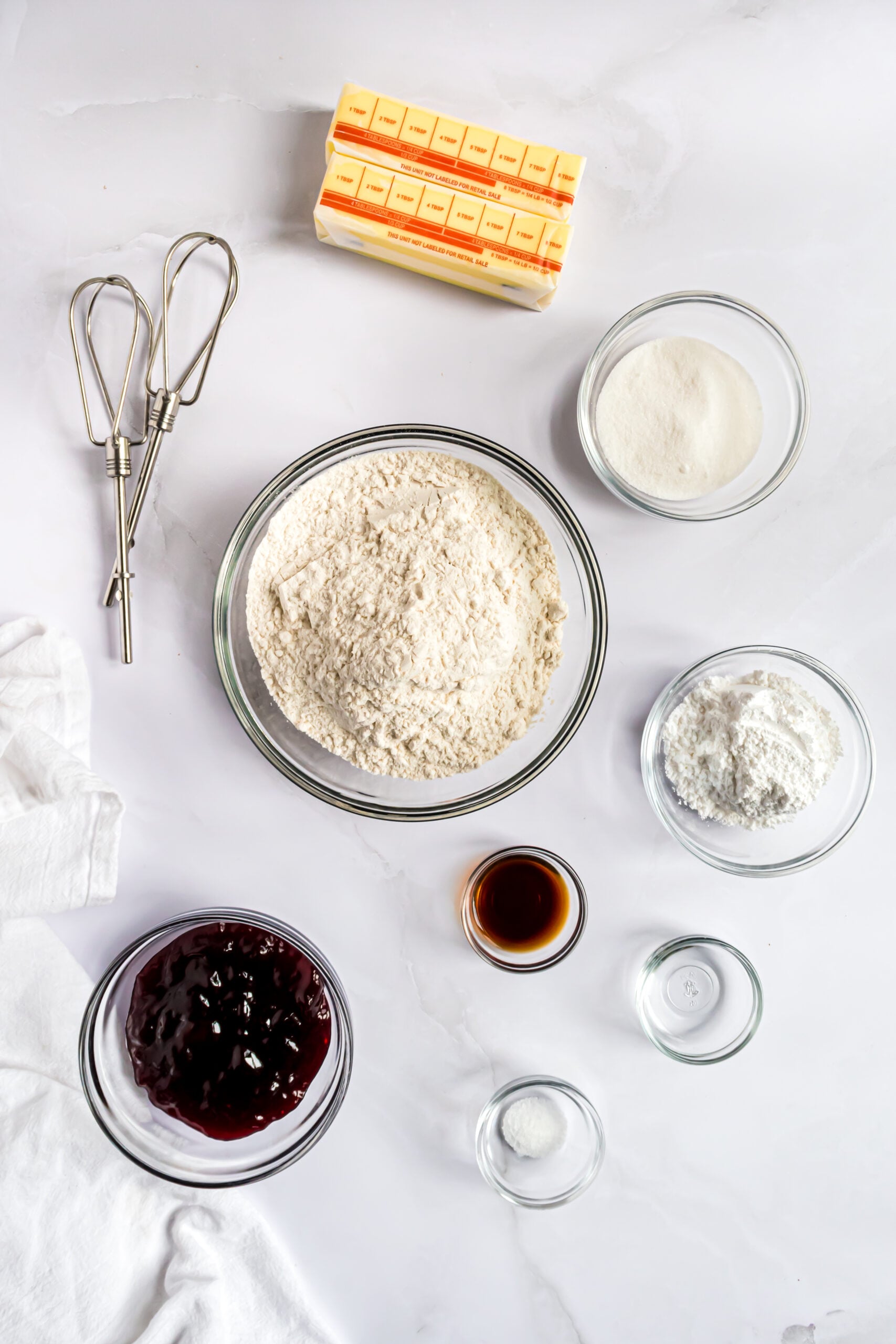 Overhead ingredient shot.