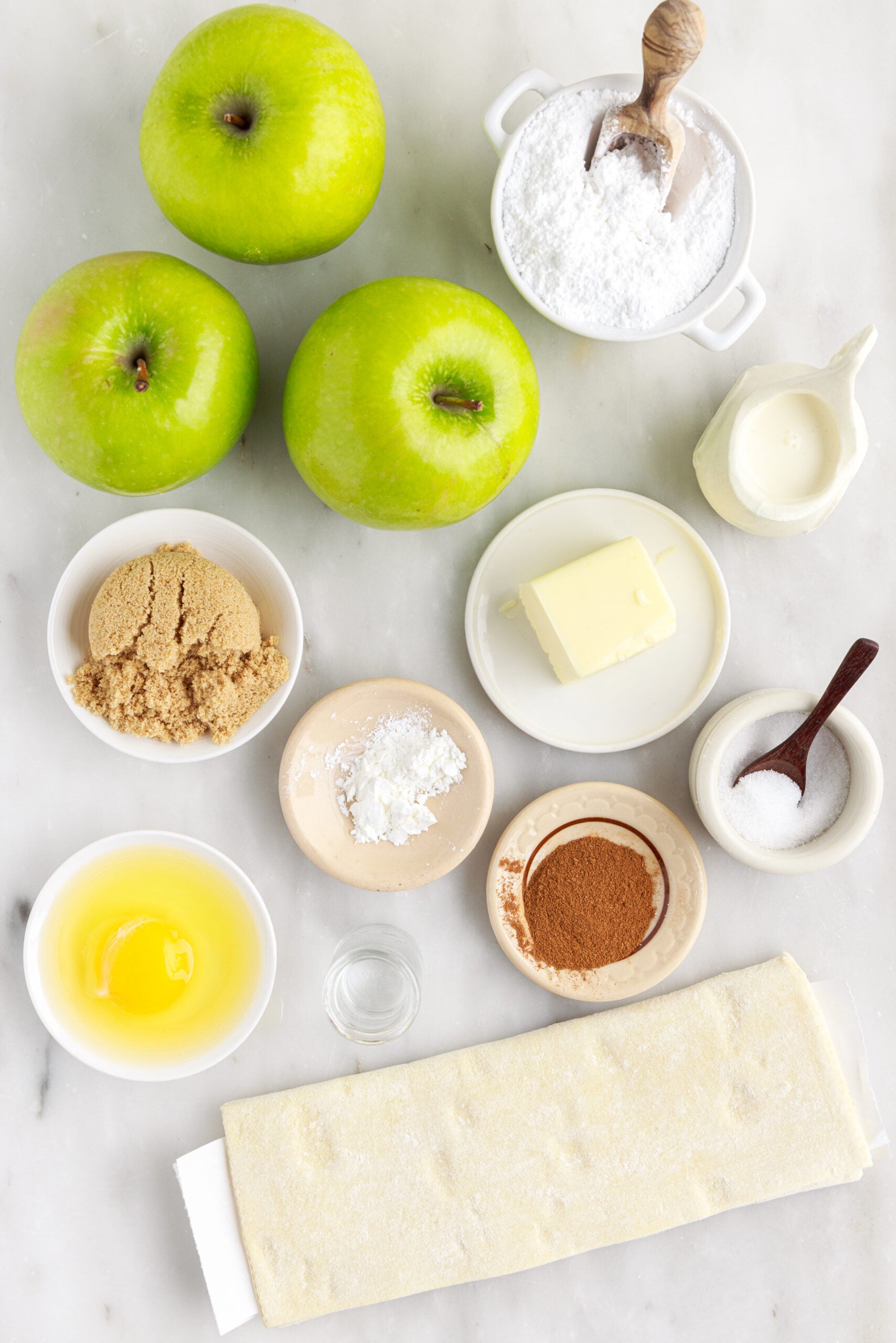 Overhead view of all ingredients needed for this recipe.