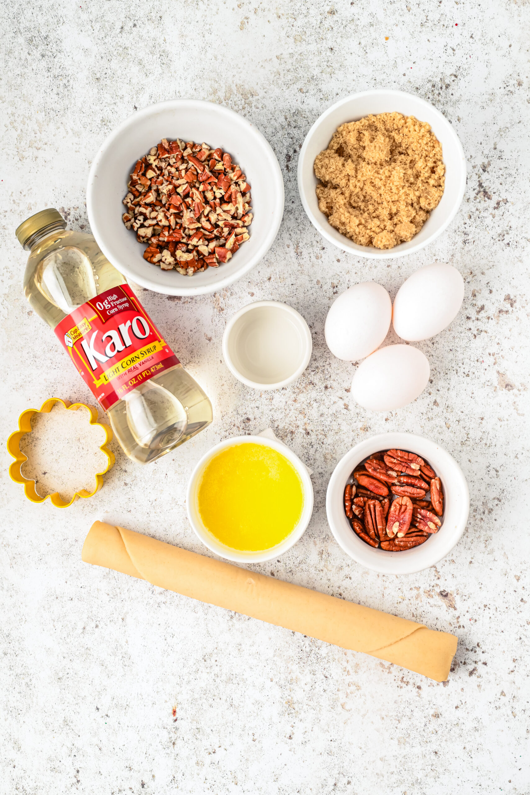 Overhead view of ingredients needed for this recipe.