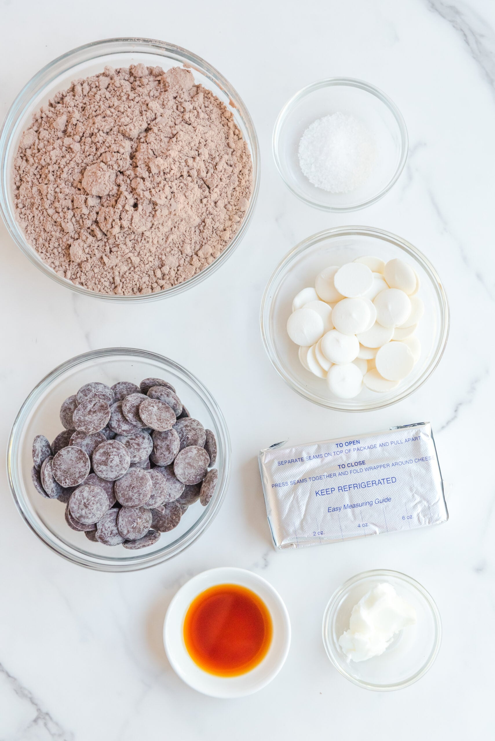overhead view of all ingredients needed for this recipe.