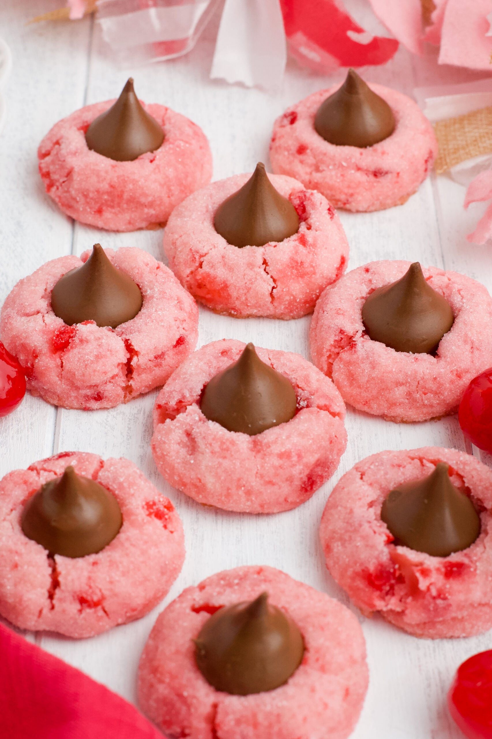 Front view of Cherry Blossom Cookies.