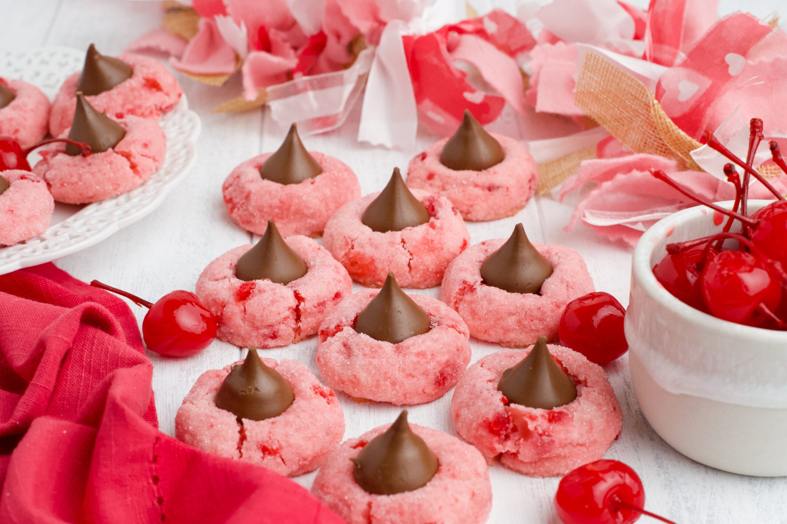 Front view of Cherry Blossom Cookies.