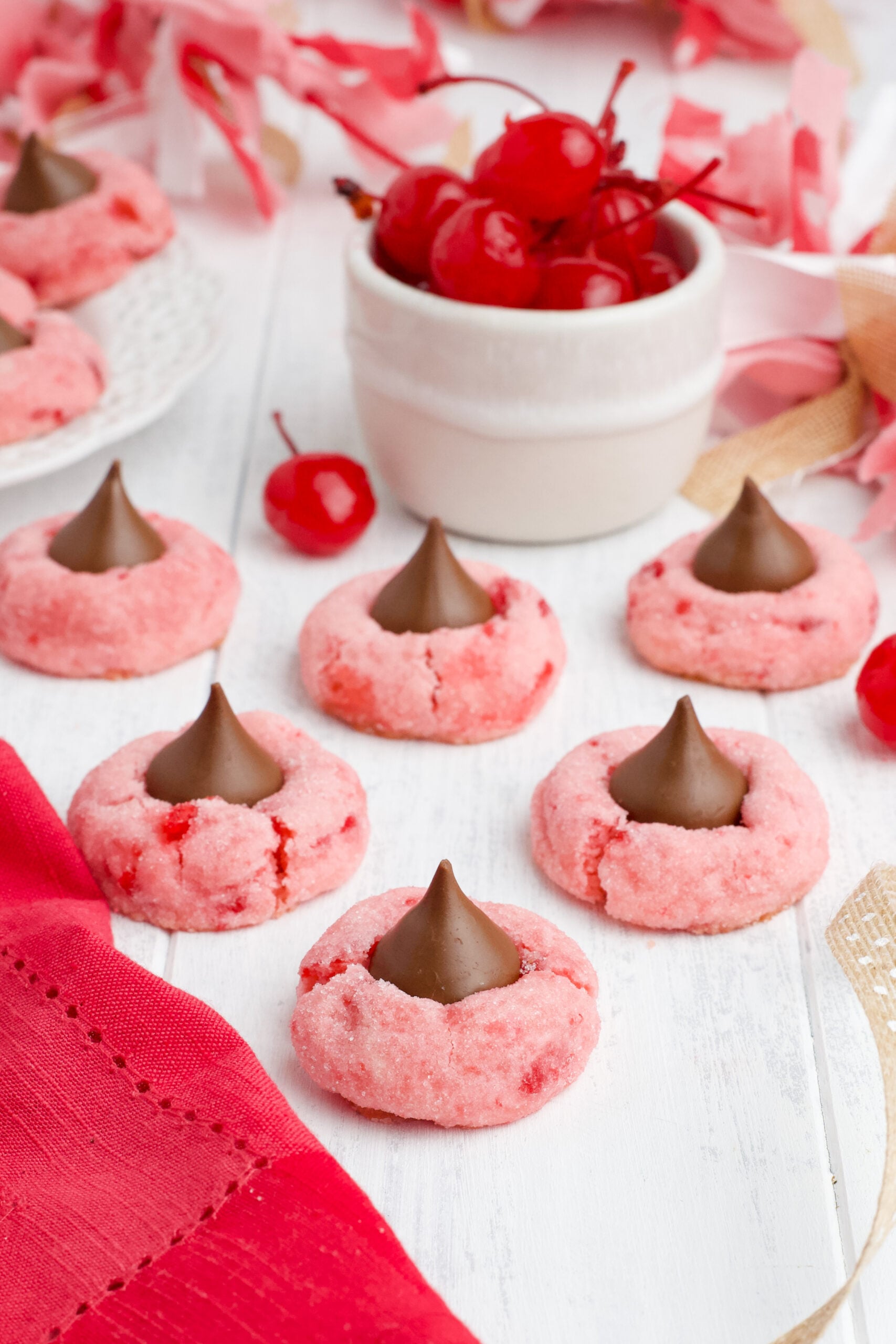 Front view of Cherry Blossom Cookies .