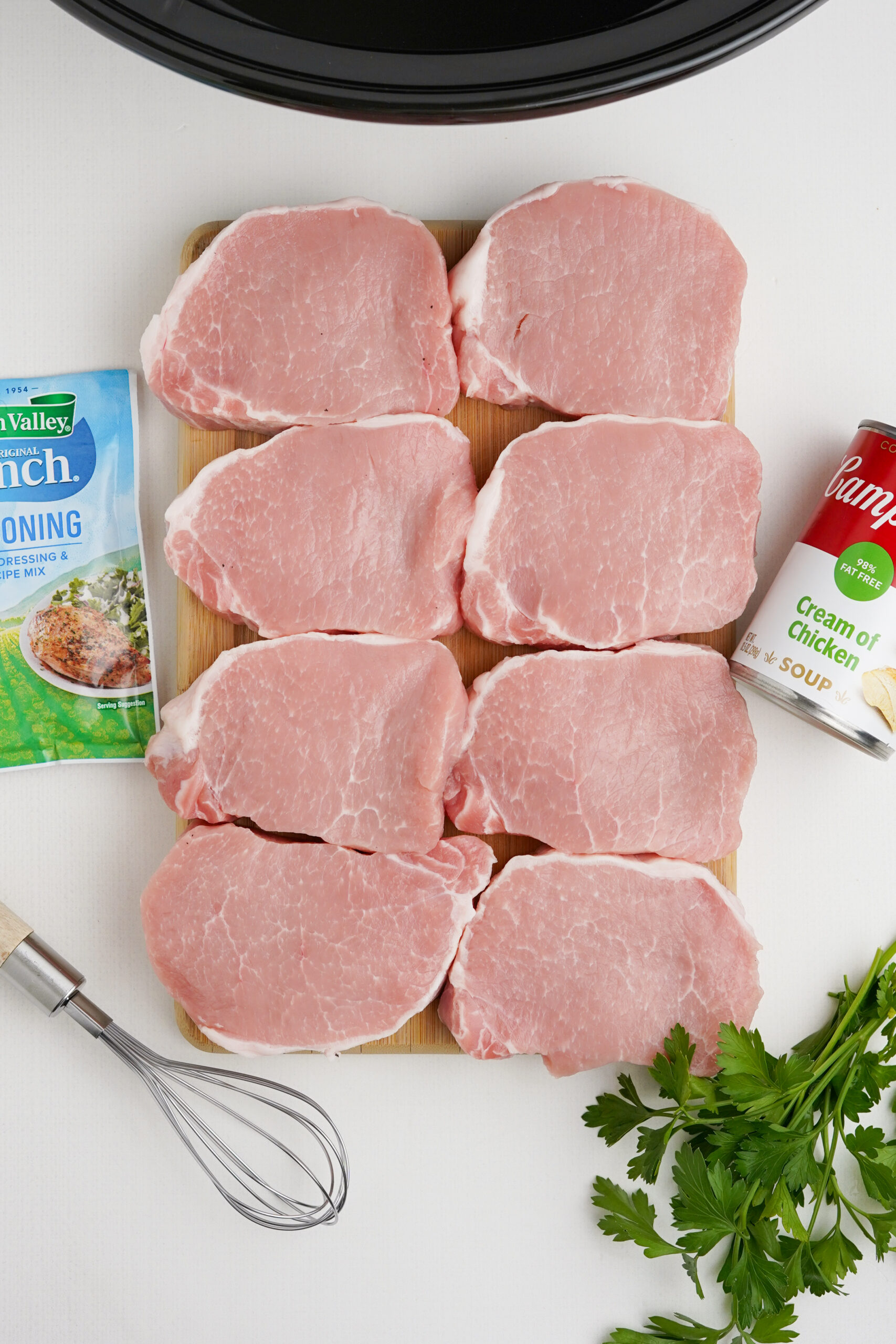 Overhead view of the ingredients needed to complete this recipe.
