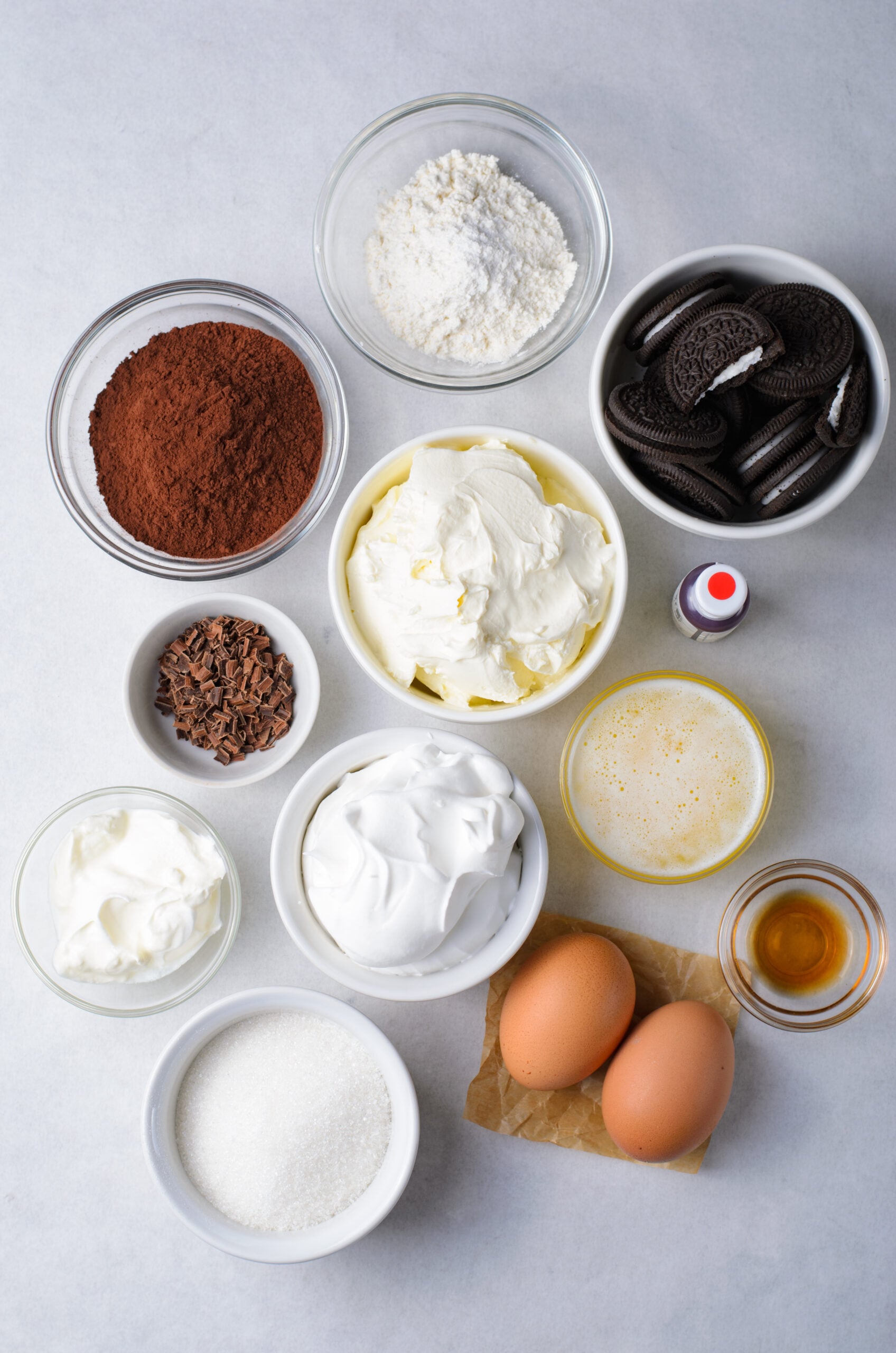 Overhead view of this ingredients needed to complete this recipe.
