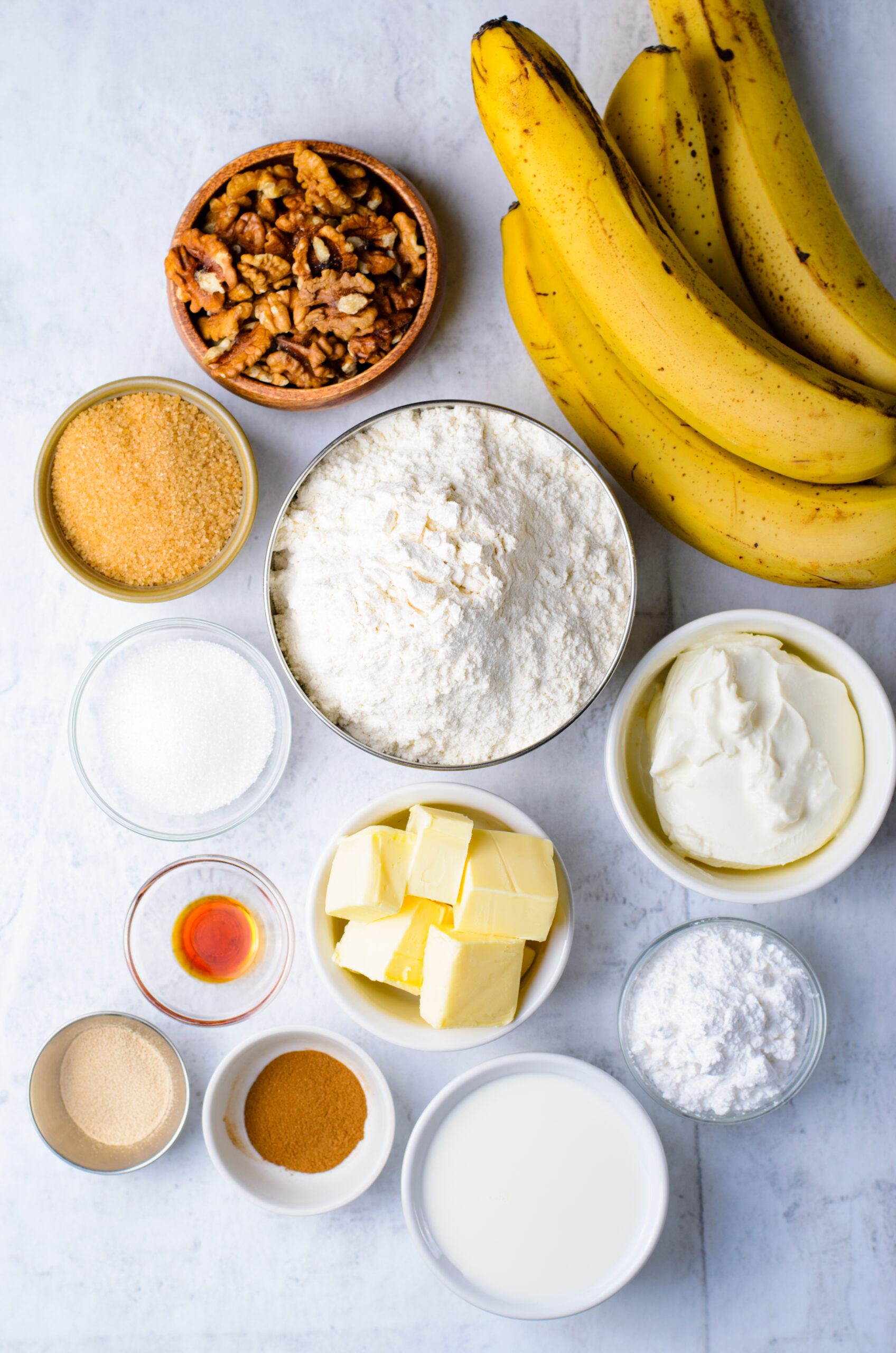 Overhead view of the ingredients needed to complete this recipe.