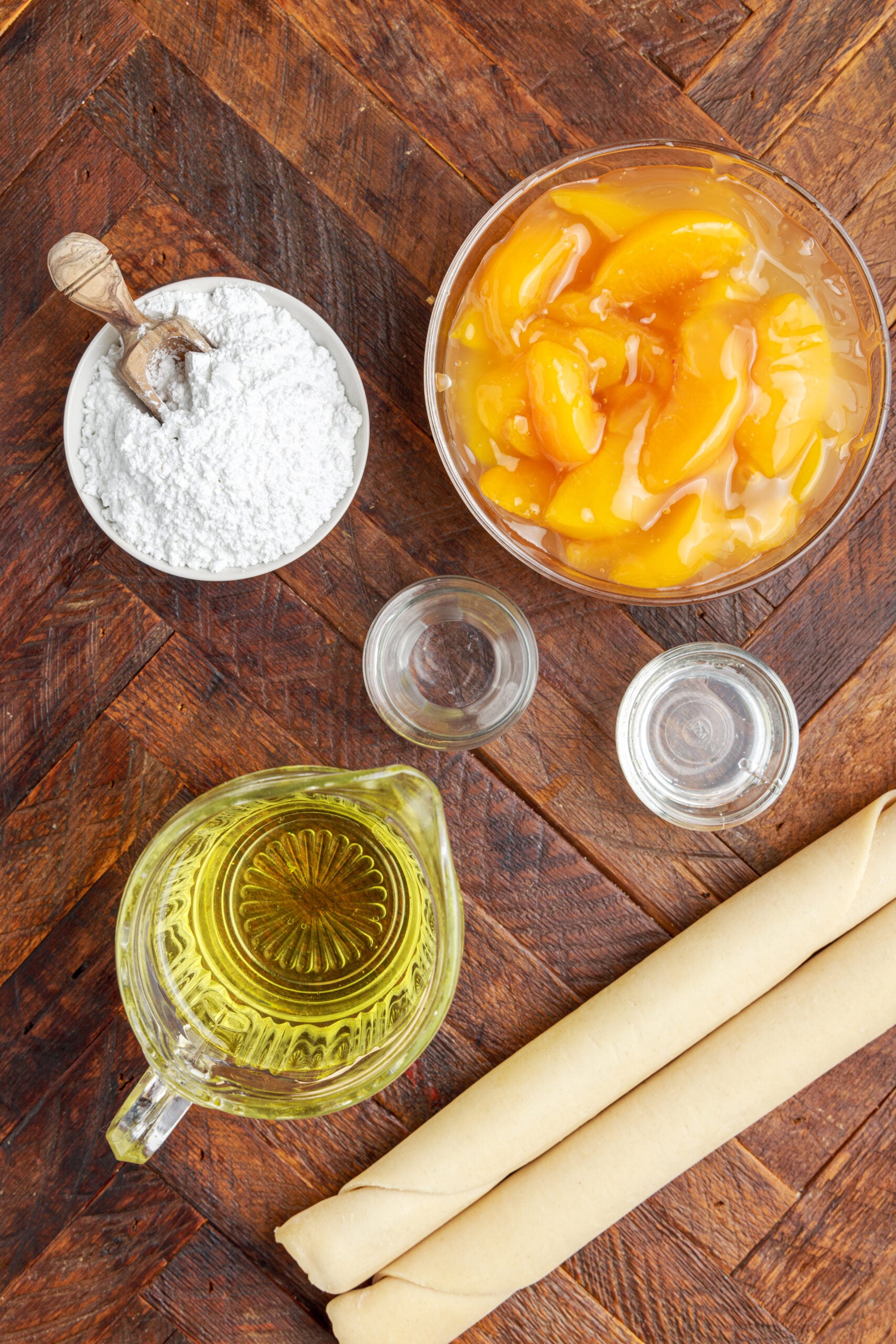 Overhead view of the ingredients needed to complete this recipe.