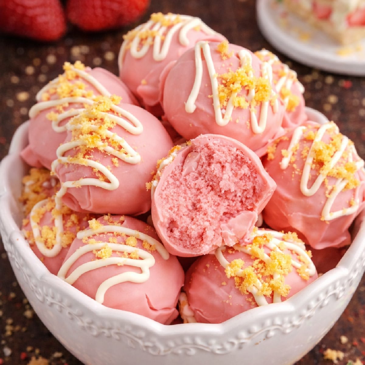 Strawberry Shortcake Truffles