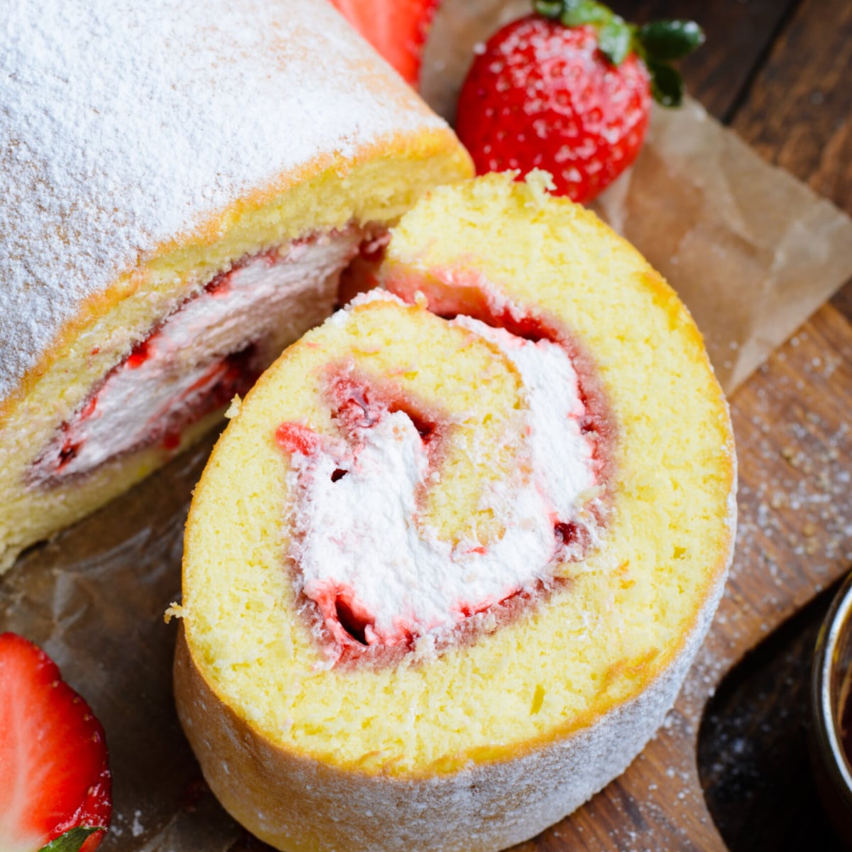 Strawberries & Cream Cake Roll