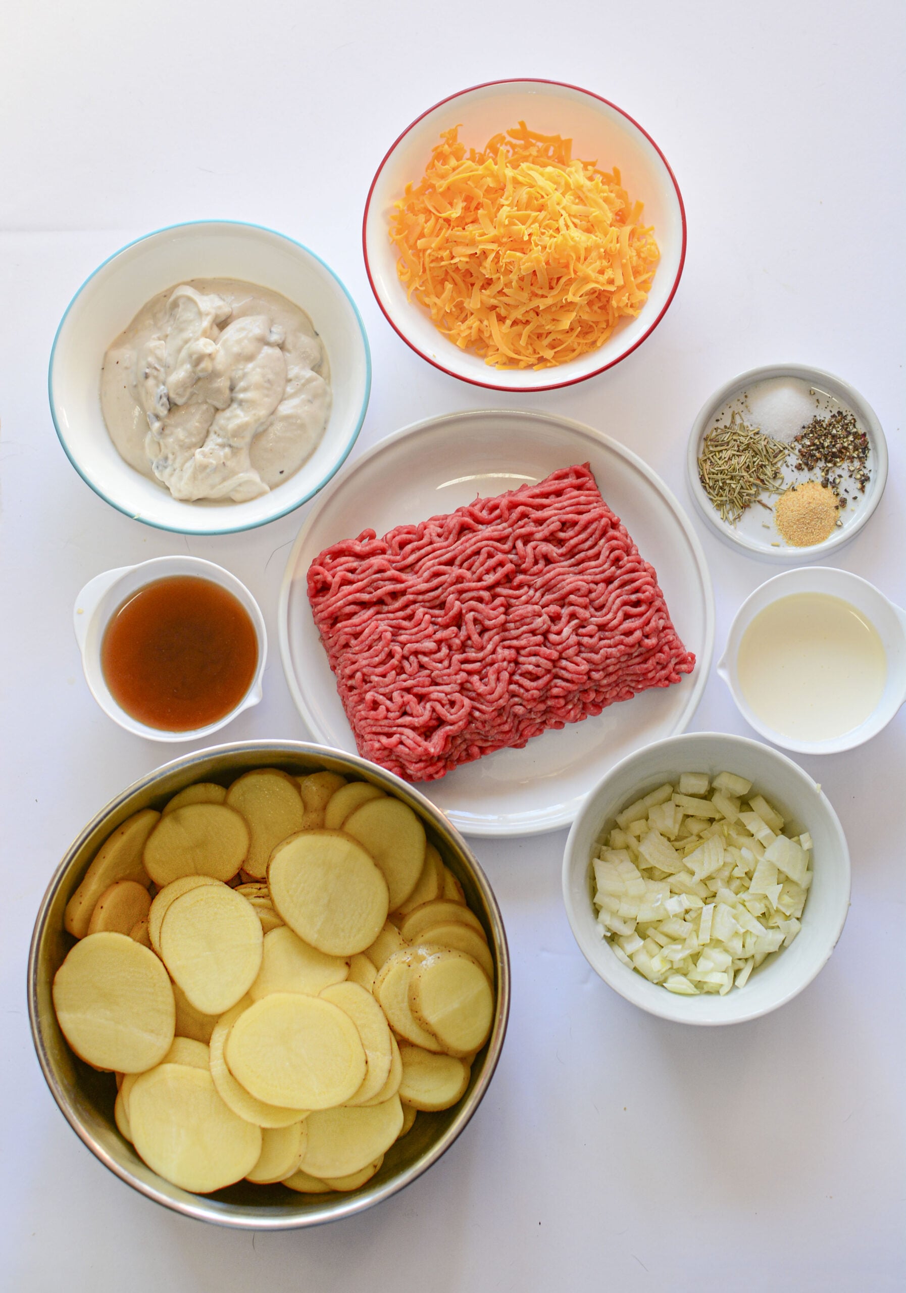 overhead shot of ingredients needed for this recipe. 