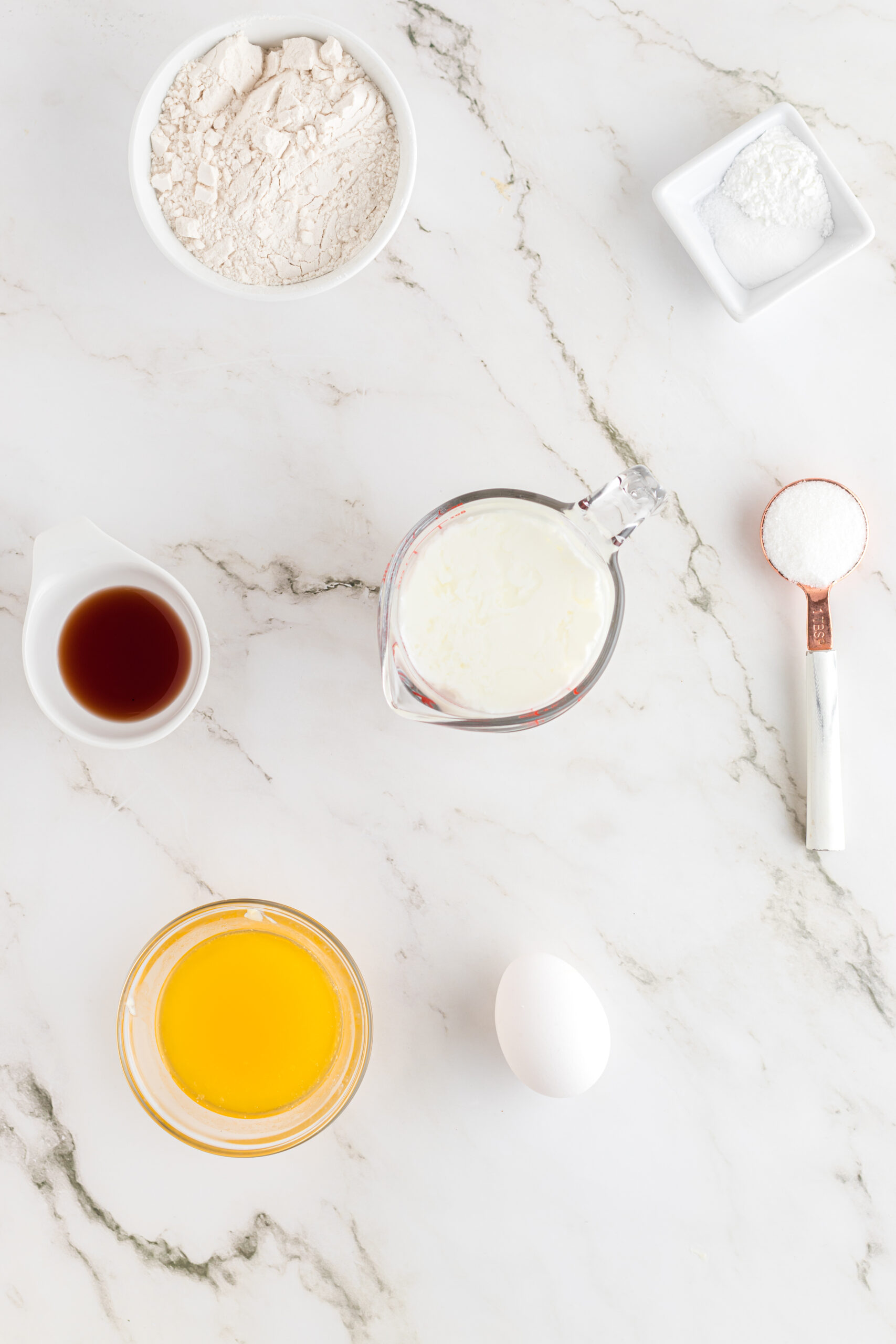 Overhead view of the ingredients needed to complete this recipe.