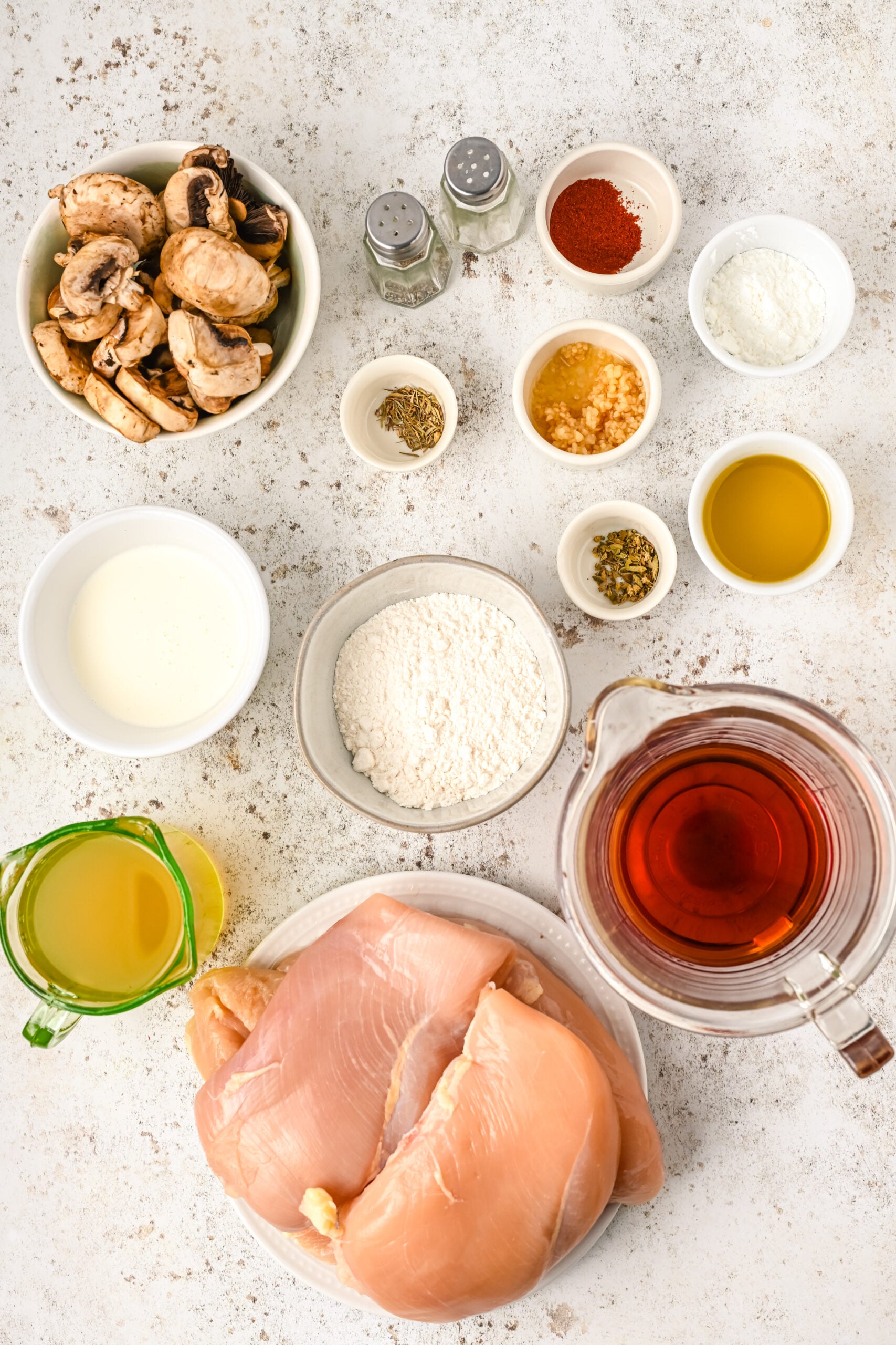Overhead shot of all ingredients needed for this recipe.