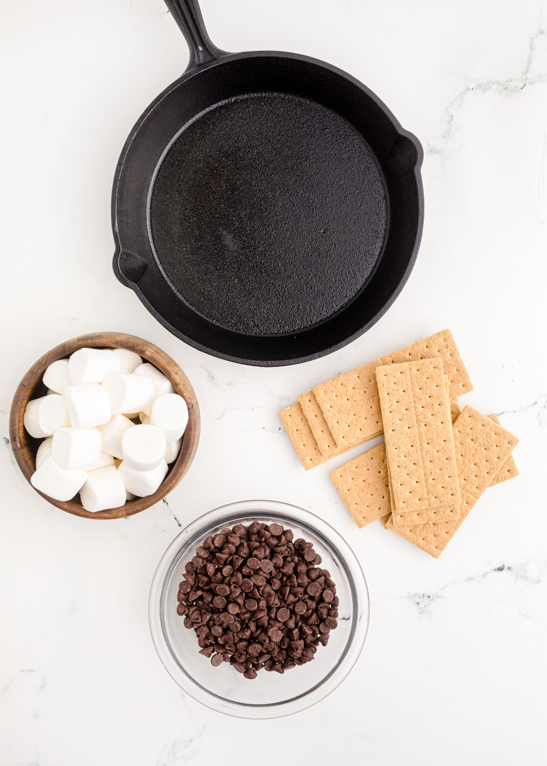 Overhead view of the ingredients needed to complete this recipe. 
