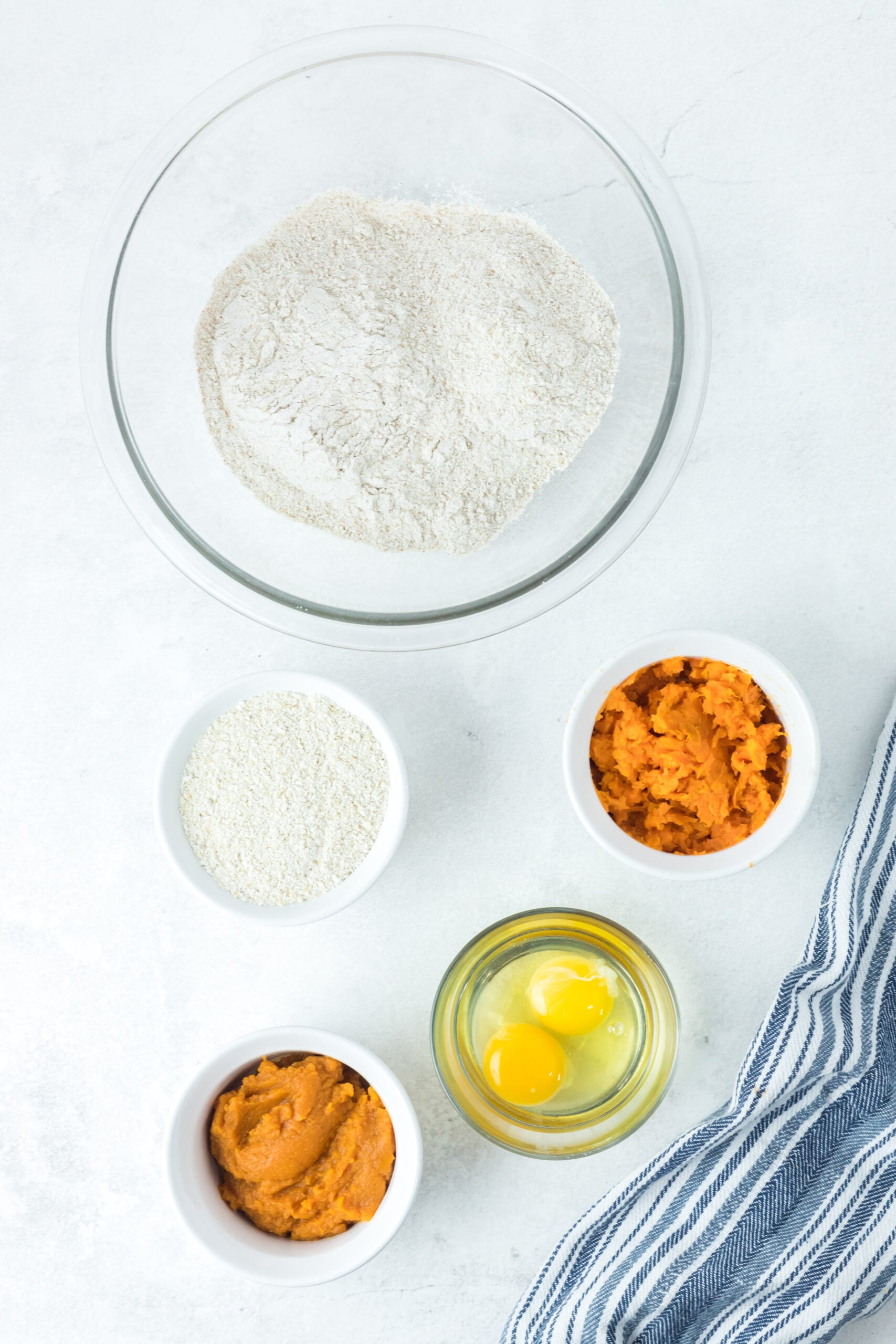 Overhead view of the ingredients needed to complete this recipe.