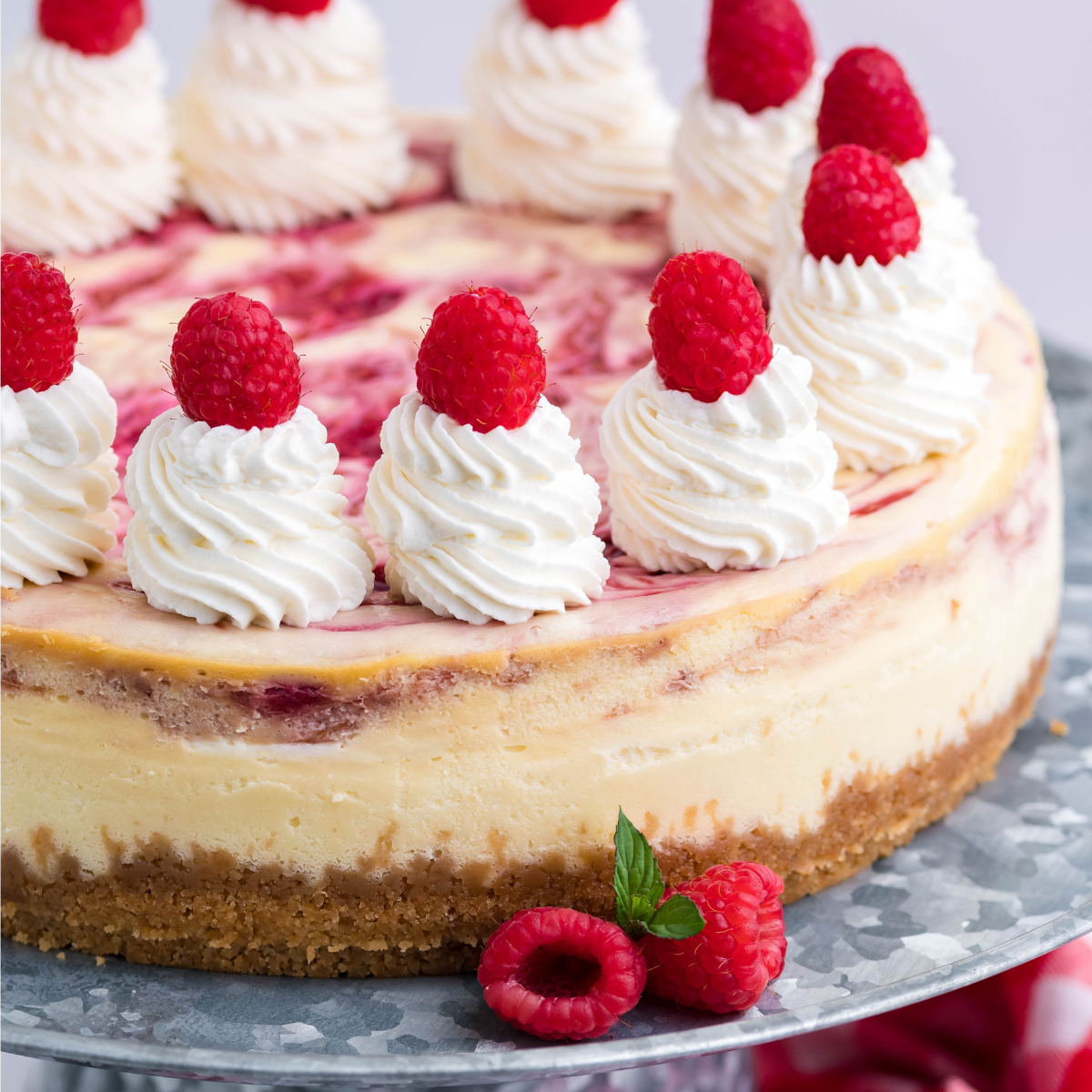 Raspberry Swirl Cheesecake