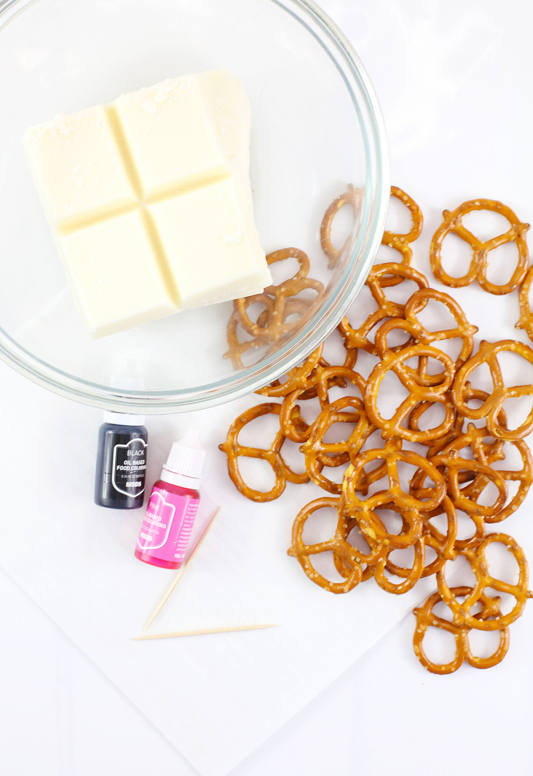 Overhead view of the ingredients needed to complete this recipe.