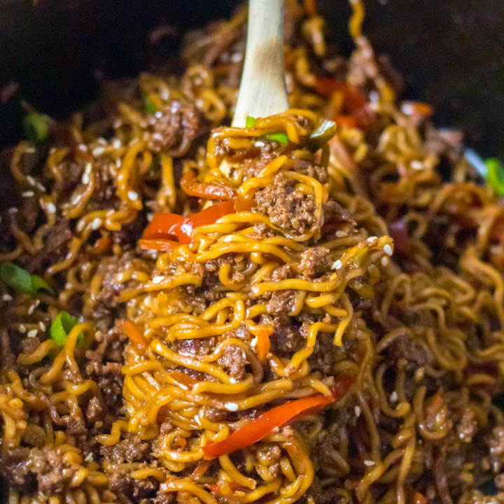 Slow Cooker Beef Ramen Noodles