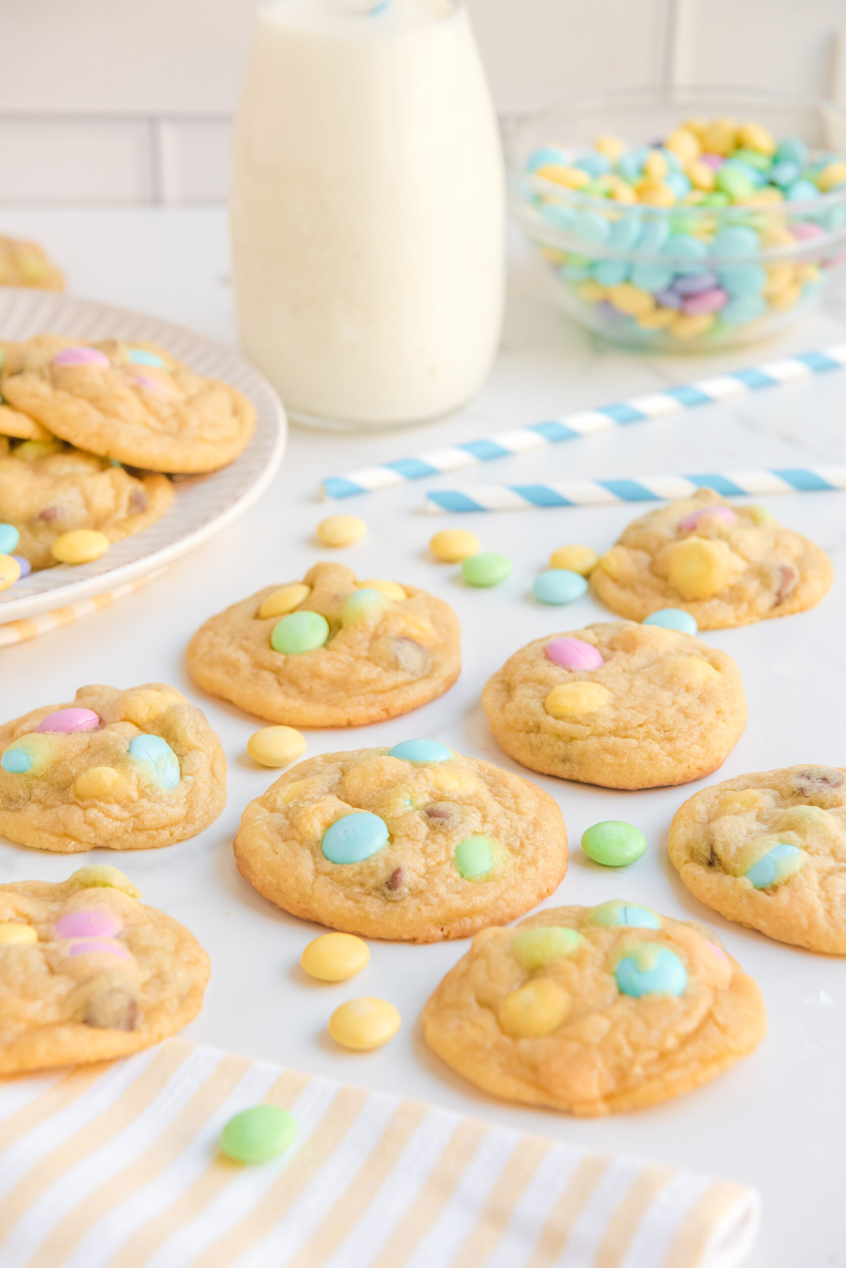 Front view of Easter Pudding Cookies.