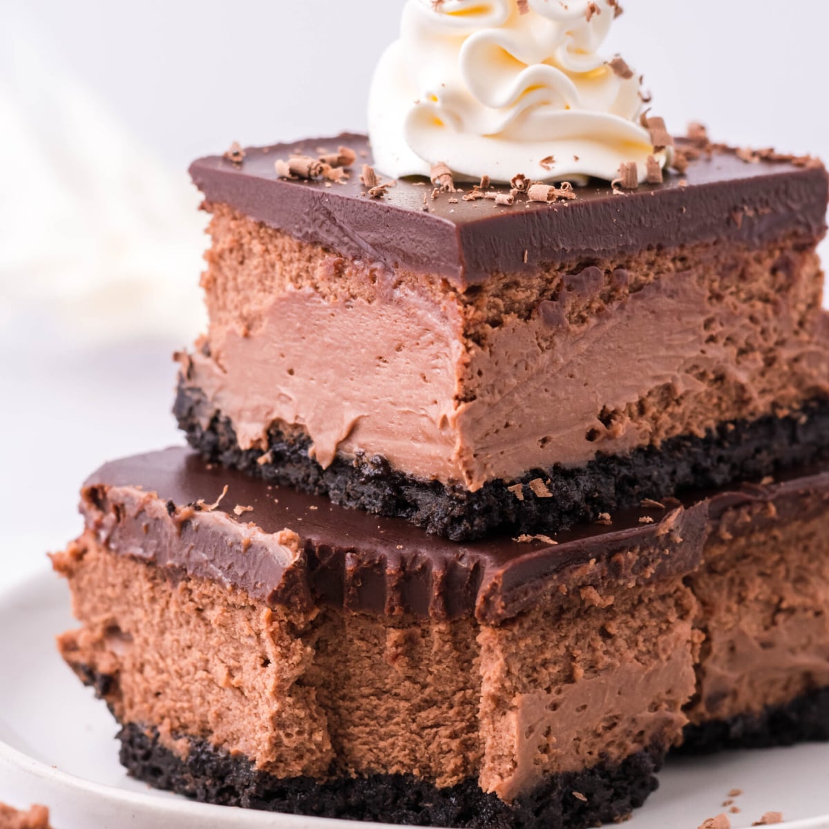 Chocolate Cheesecake Bars with Chocolate Ganache