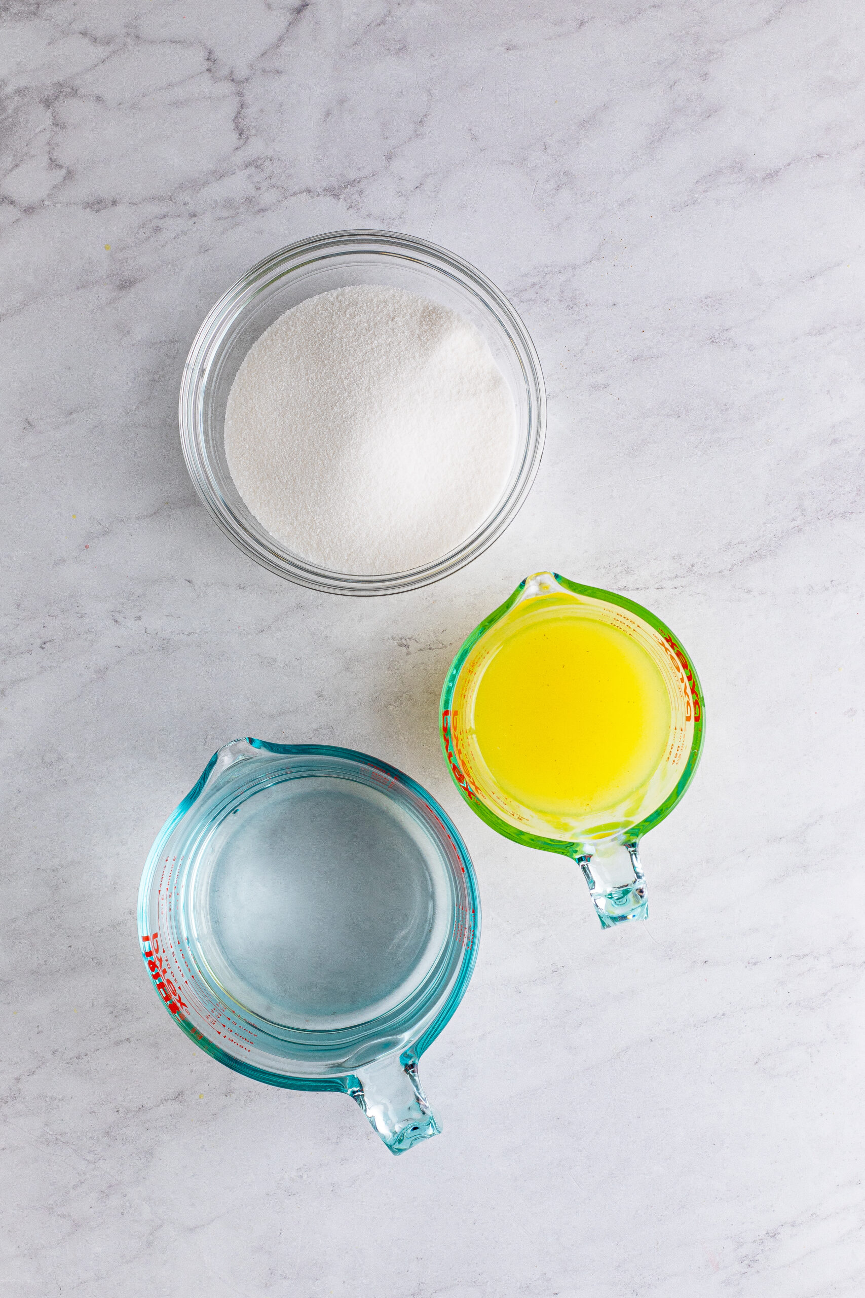 Overhead view of the ingredients needed to complete this recipe.