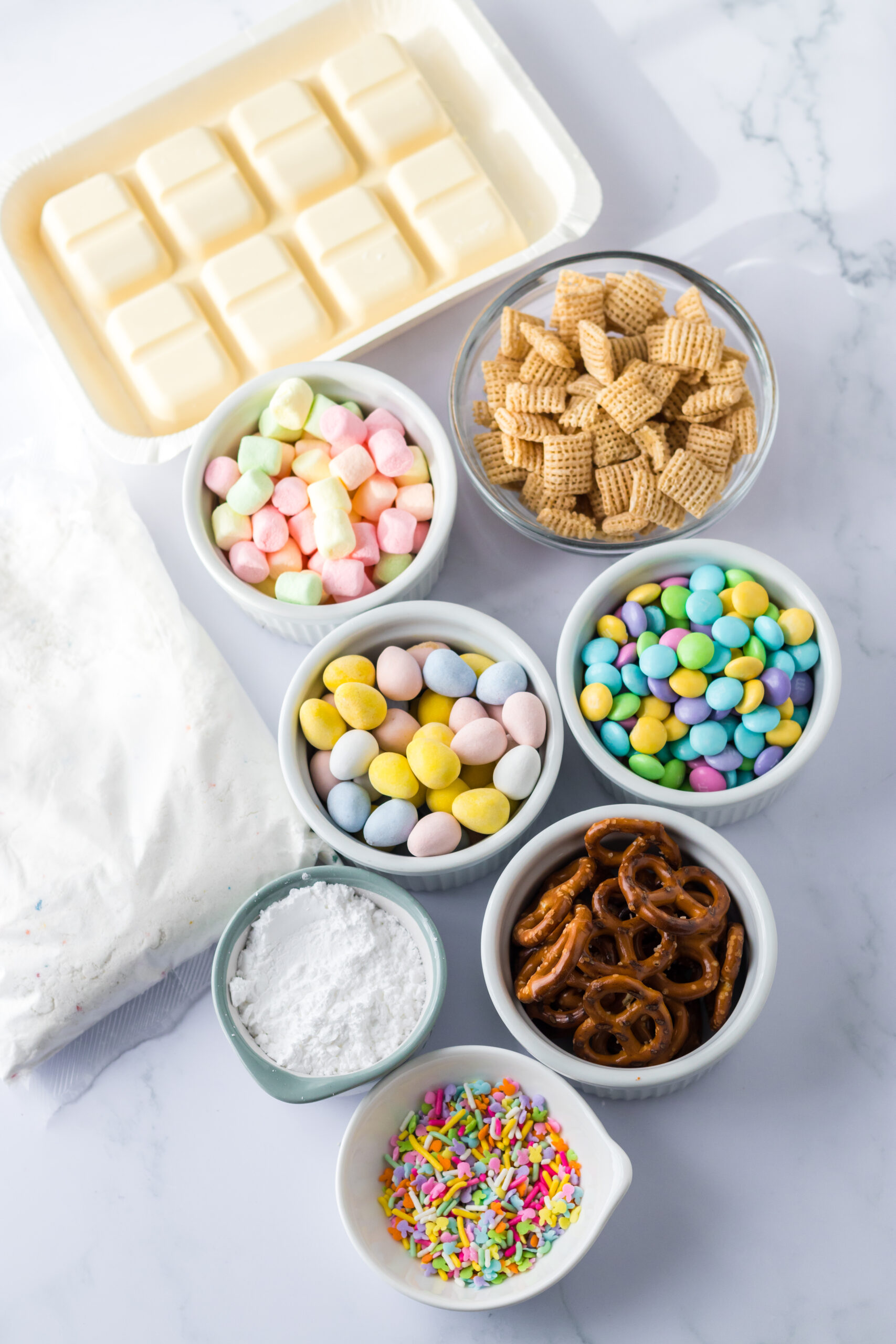 Overhead shot of ingredients needed for this recipe. 