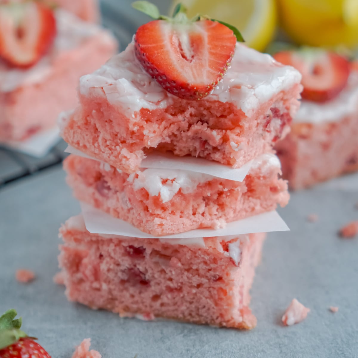 Strawberry Lemon Brownies