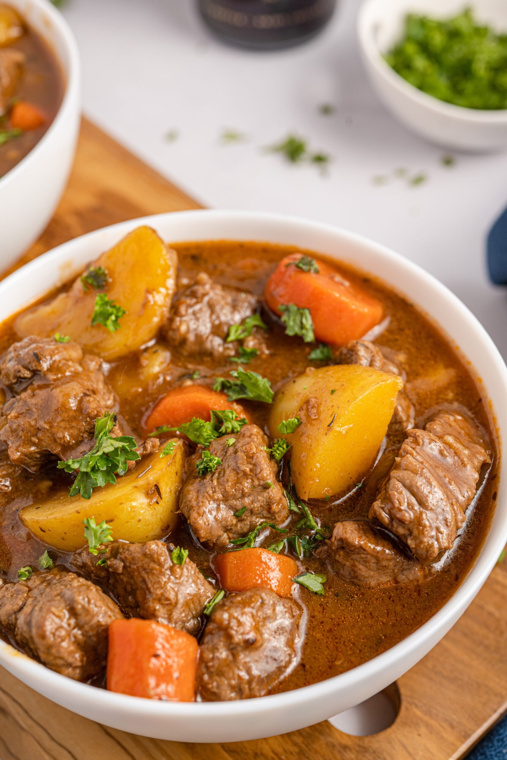 Up close view of Irish Stew.