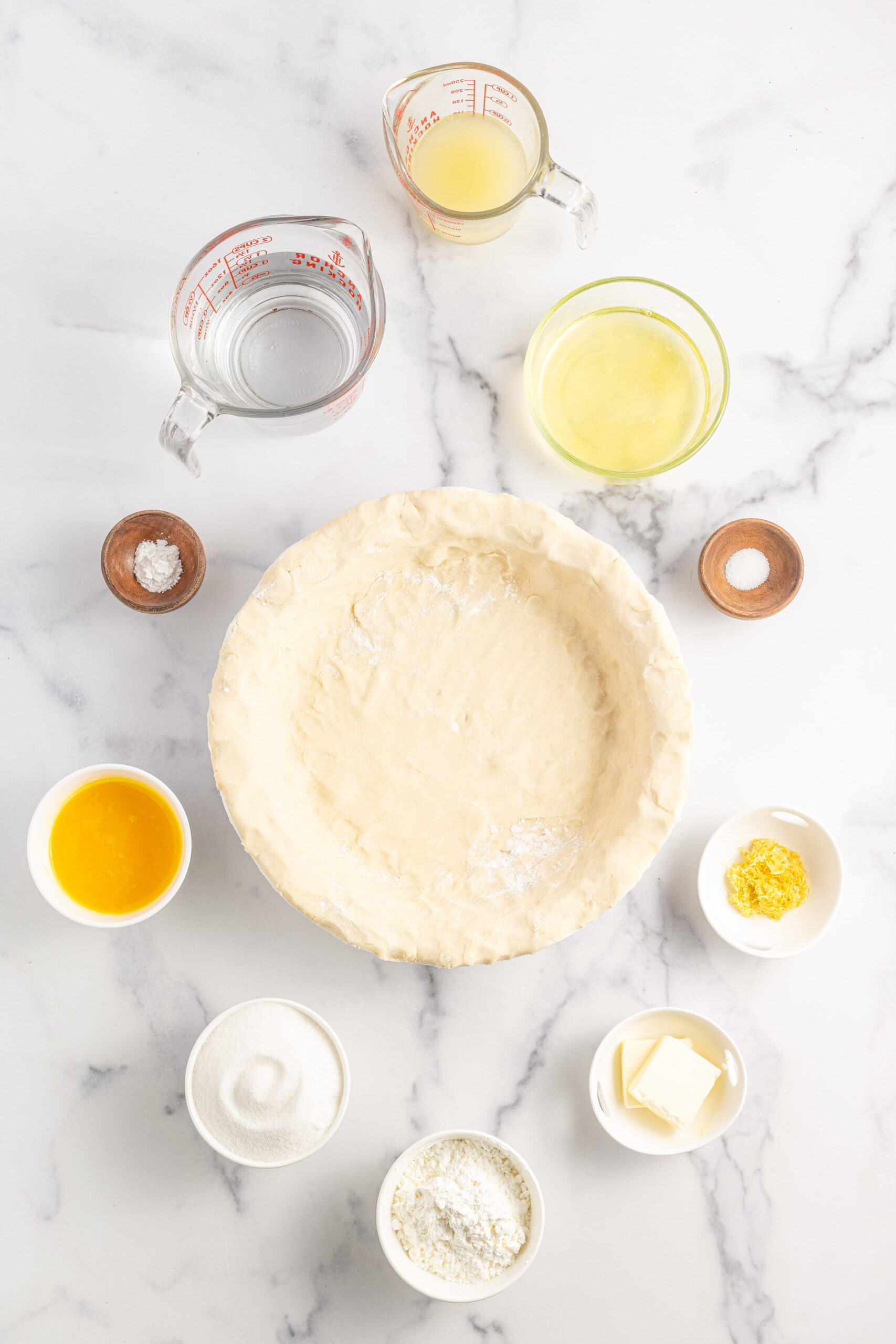 Overhead shot of all ingredients needed for this recipe. 