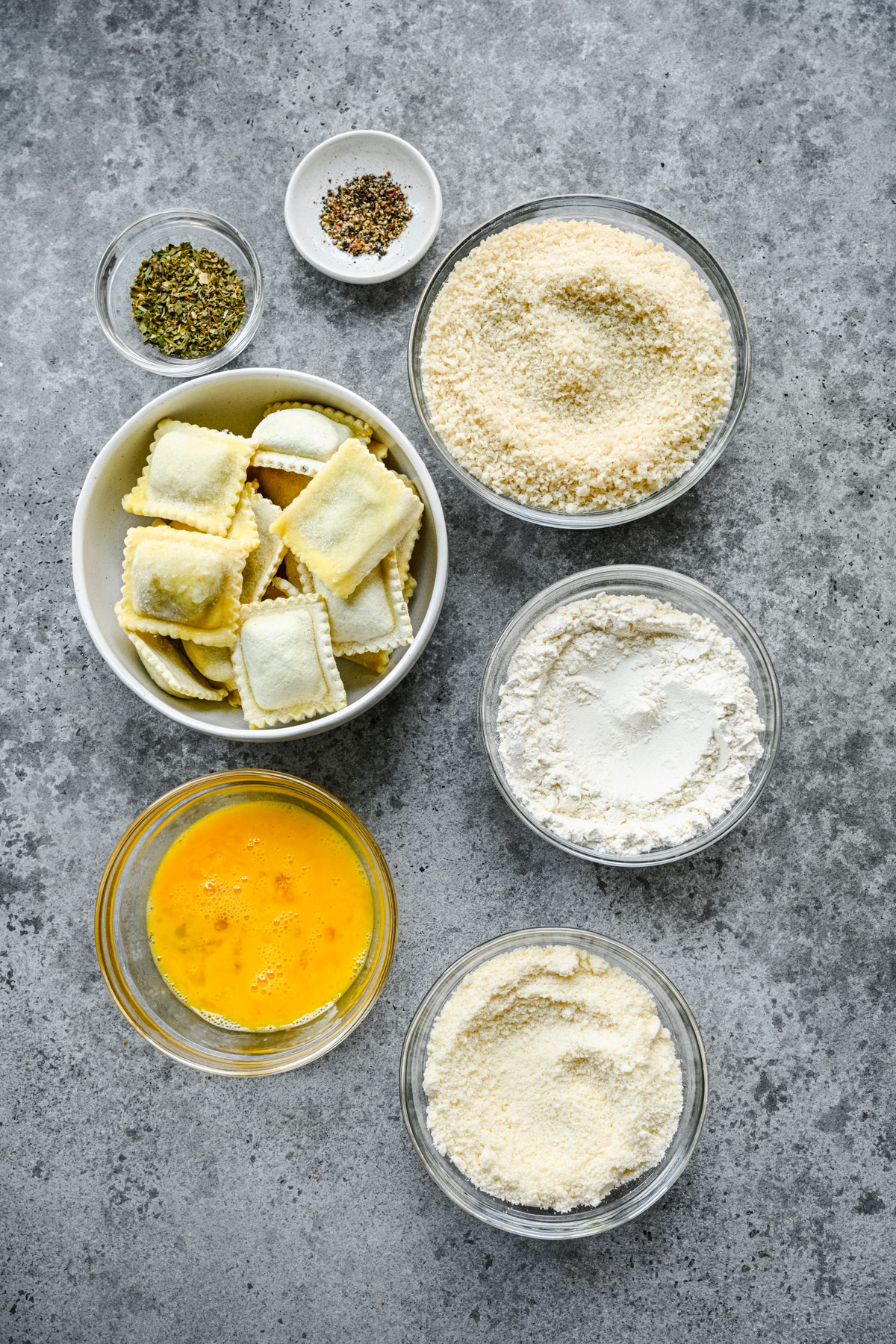Overhead view of all ingredients needed for this recipe.