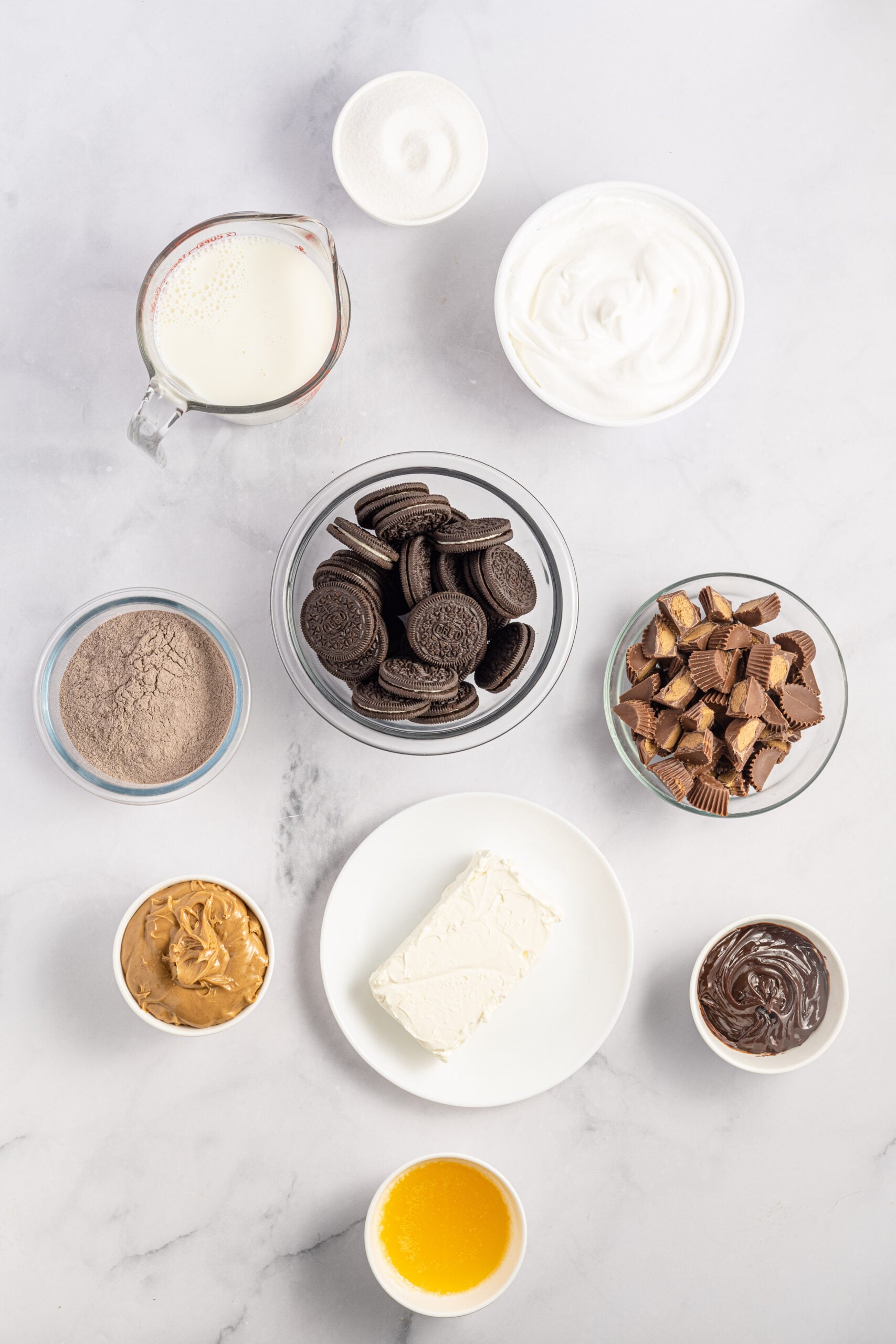 Overhead shot of all ingredients needed for this recipe. 