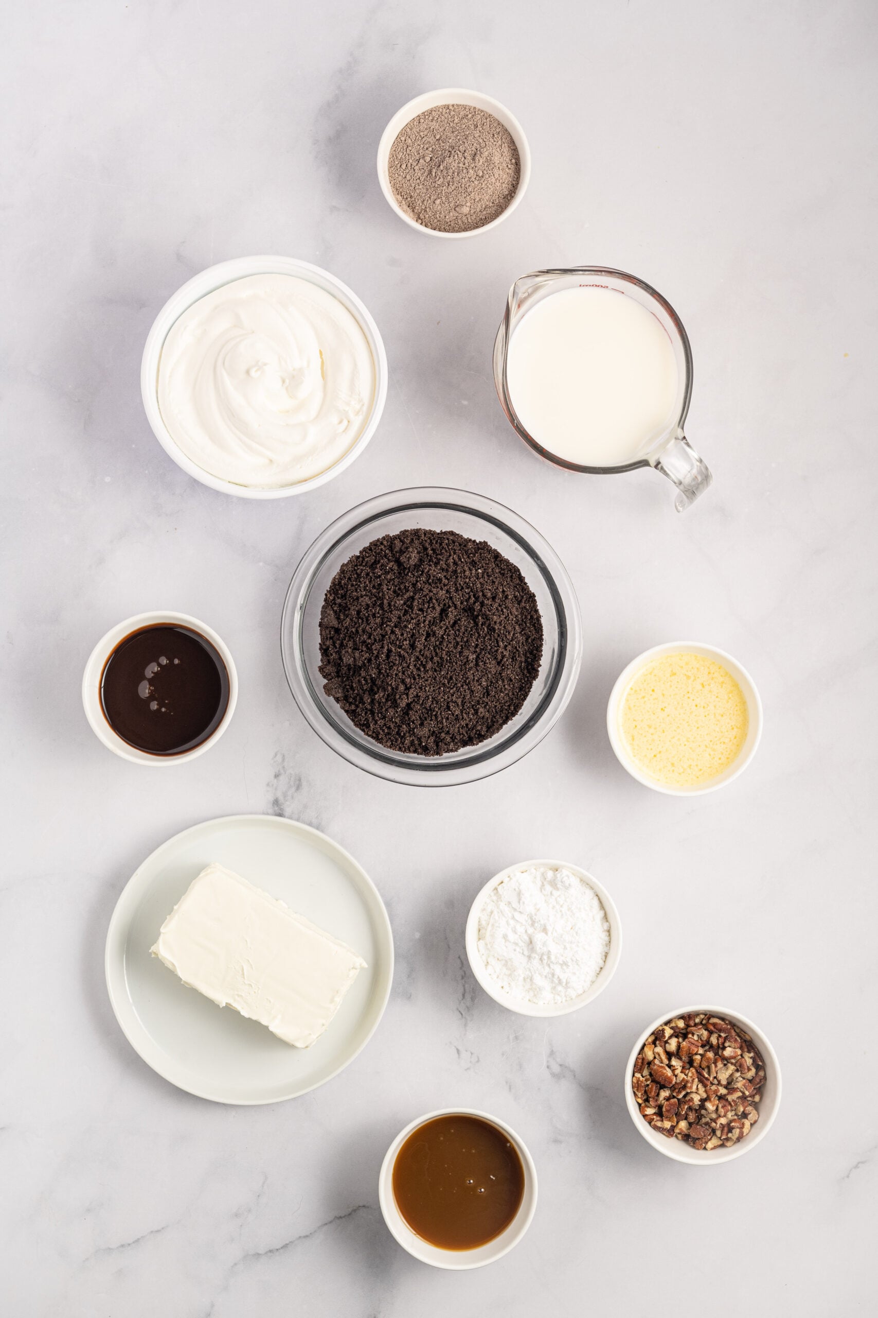 Overhead view of the ingredients needed to complete this recipe.